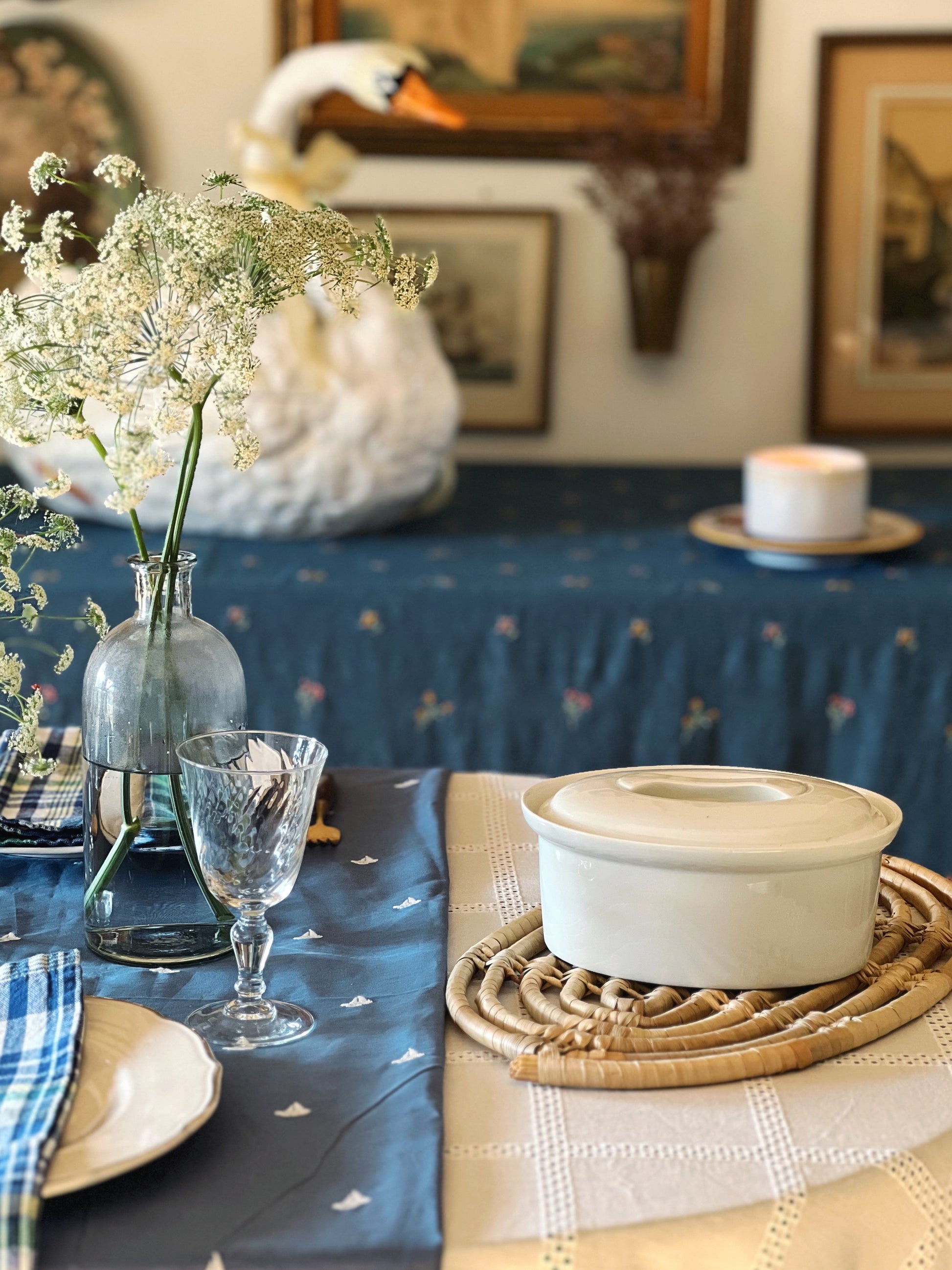 white porcelain French cookware