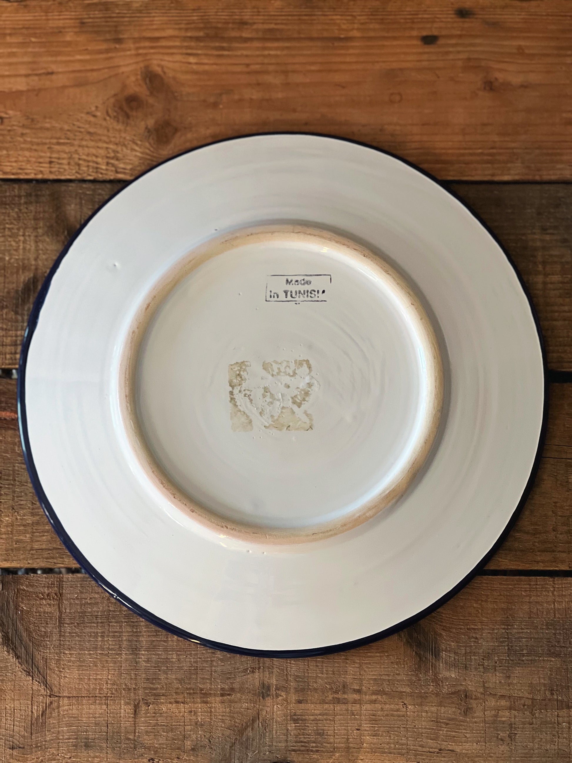 Vintage Hand Painted Fish Platter Made in Tunisia