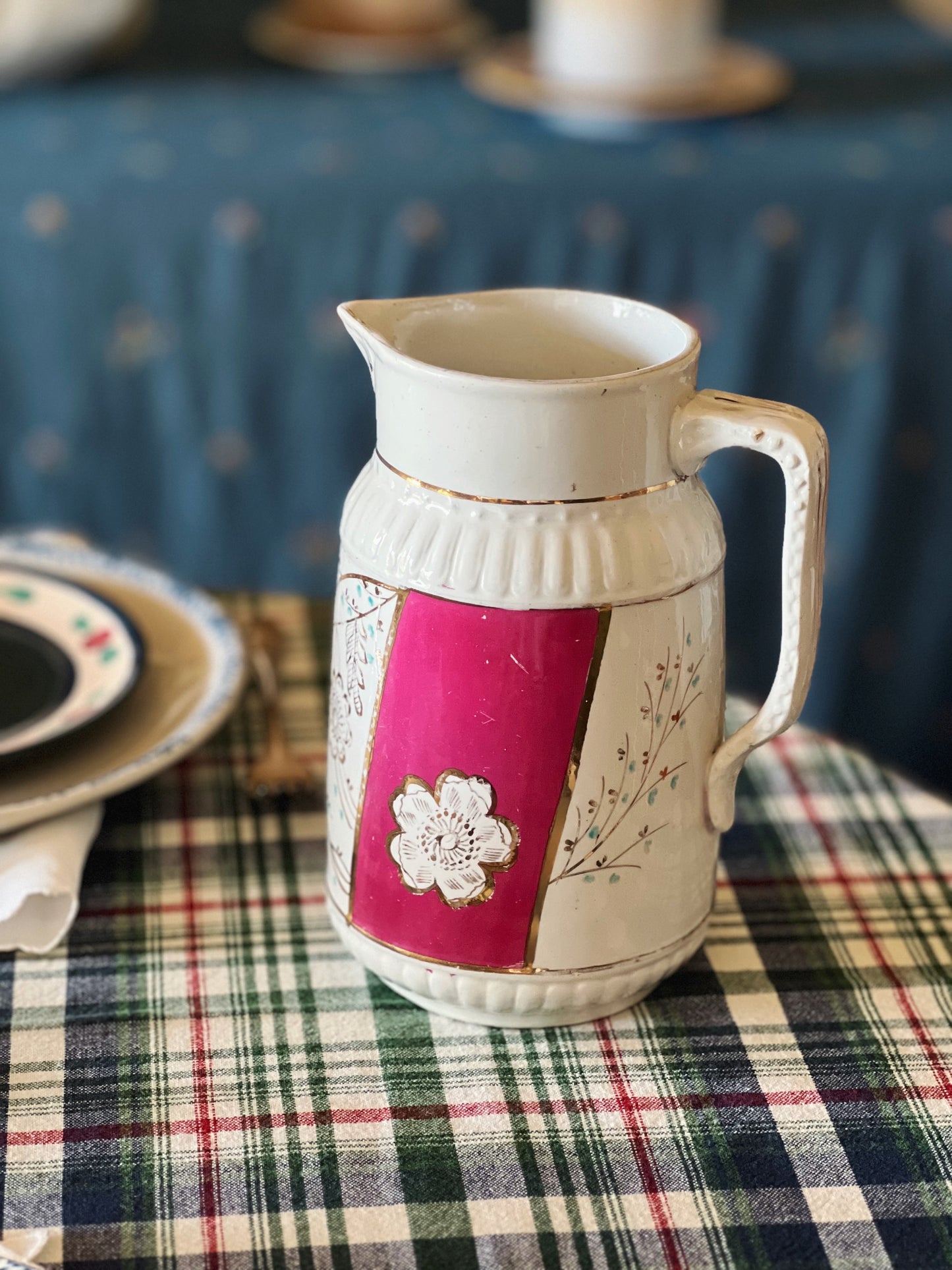 Vintage Hand Painted Pitcher