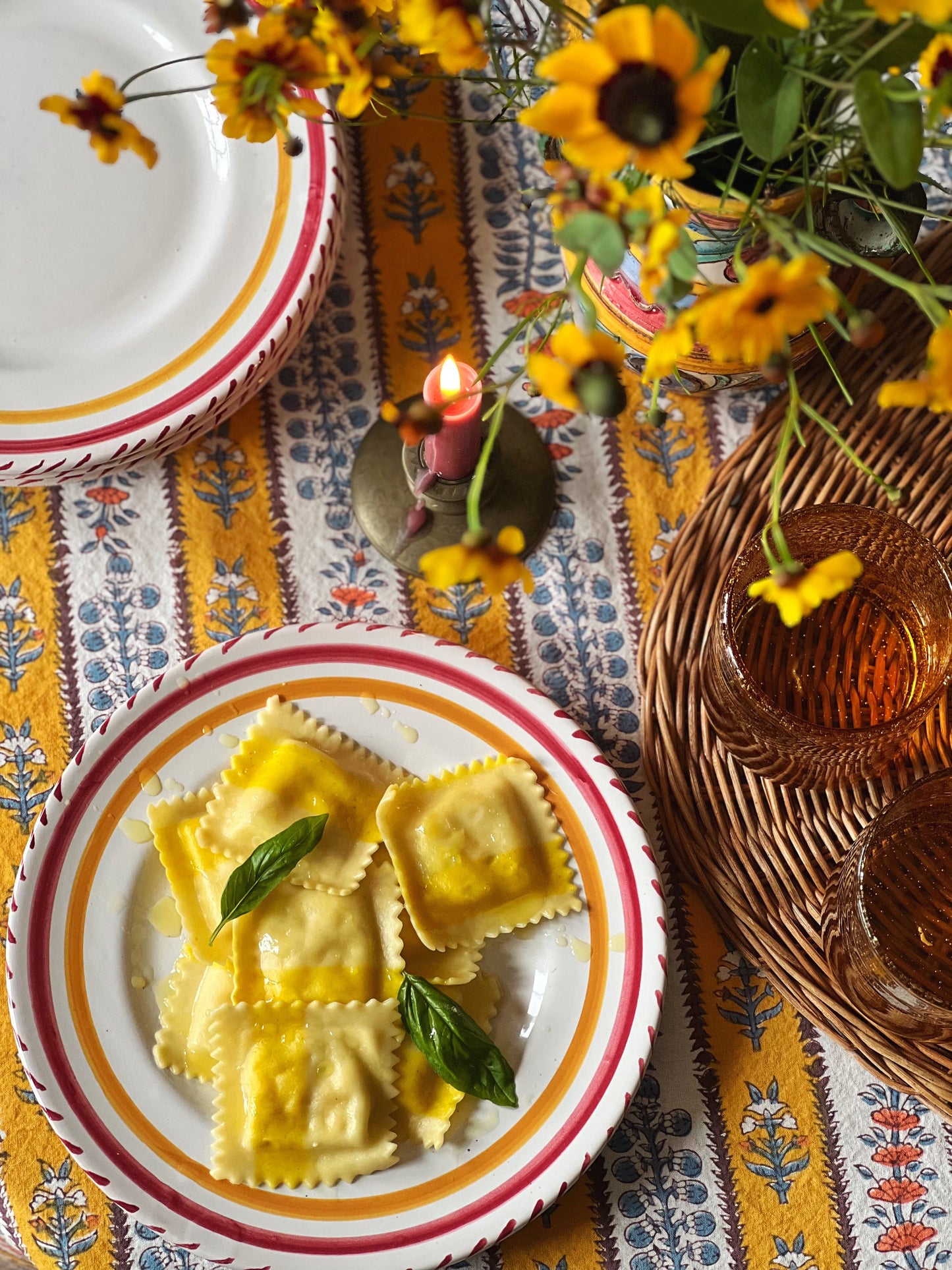 Hand Painted Vintage Dinner Plate