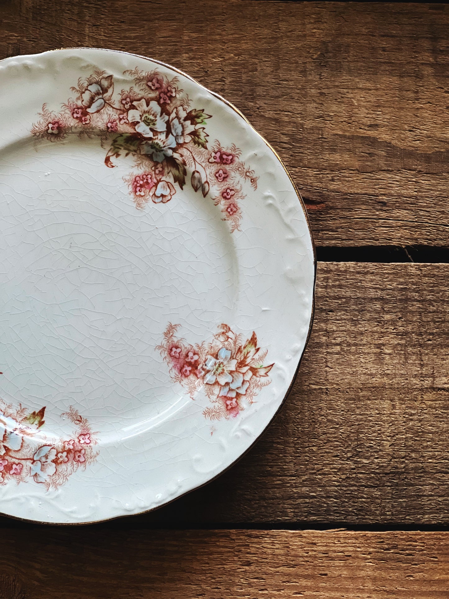 Antique East Liverpool Potteries Co Floral Salad Plate