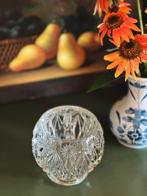 Vintage Glass Avon Candleholder