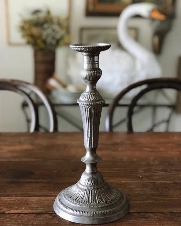 Vintage Silver Taper Candleholder