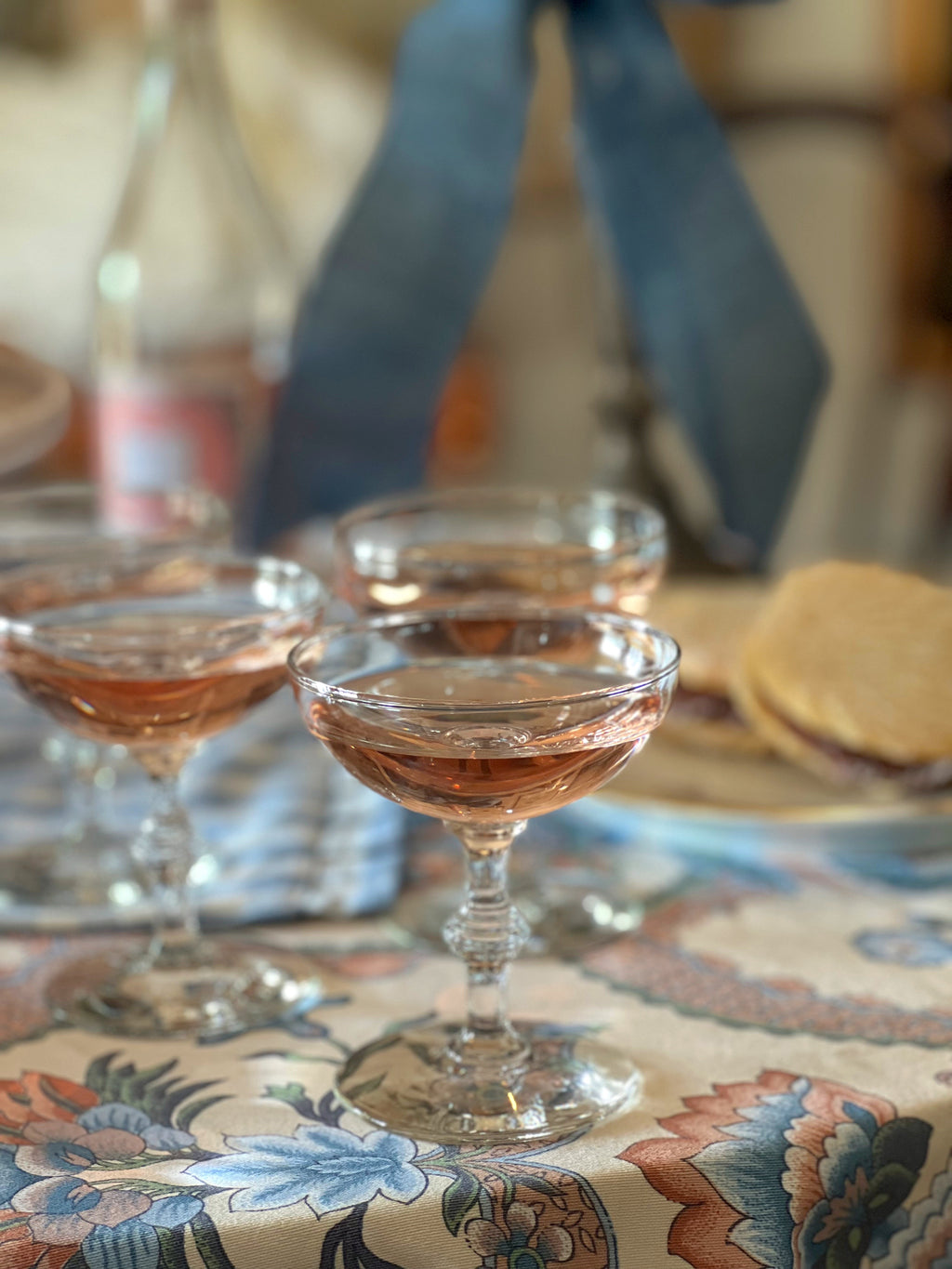 Vintage Bamboo Stem Champagne Coupe