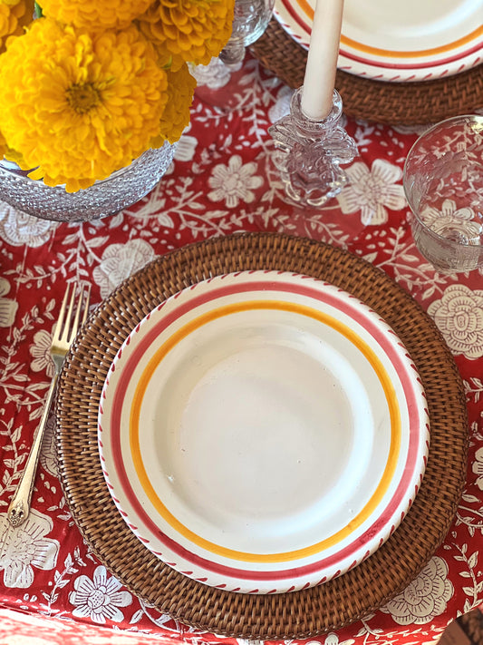 Hand Painted Vintage Dinner Plate