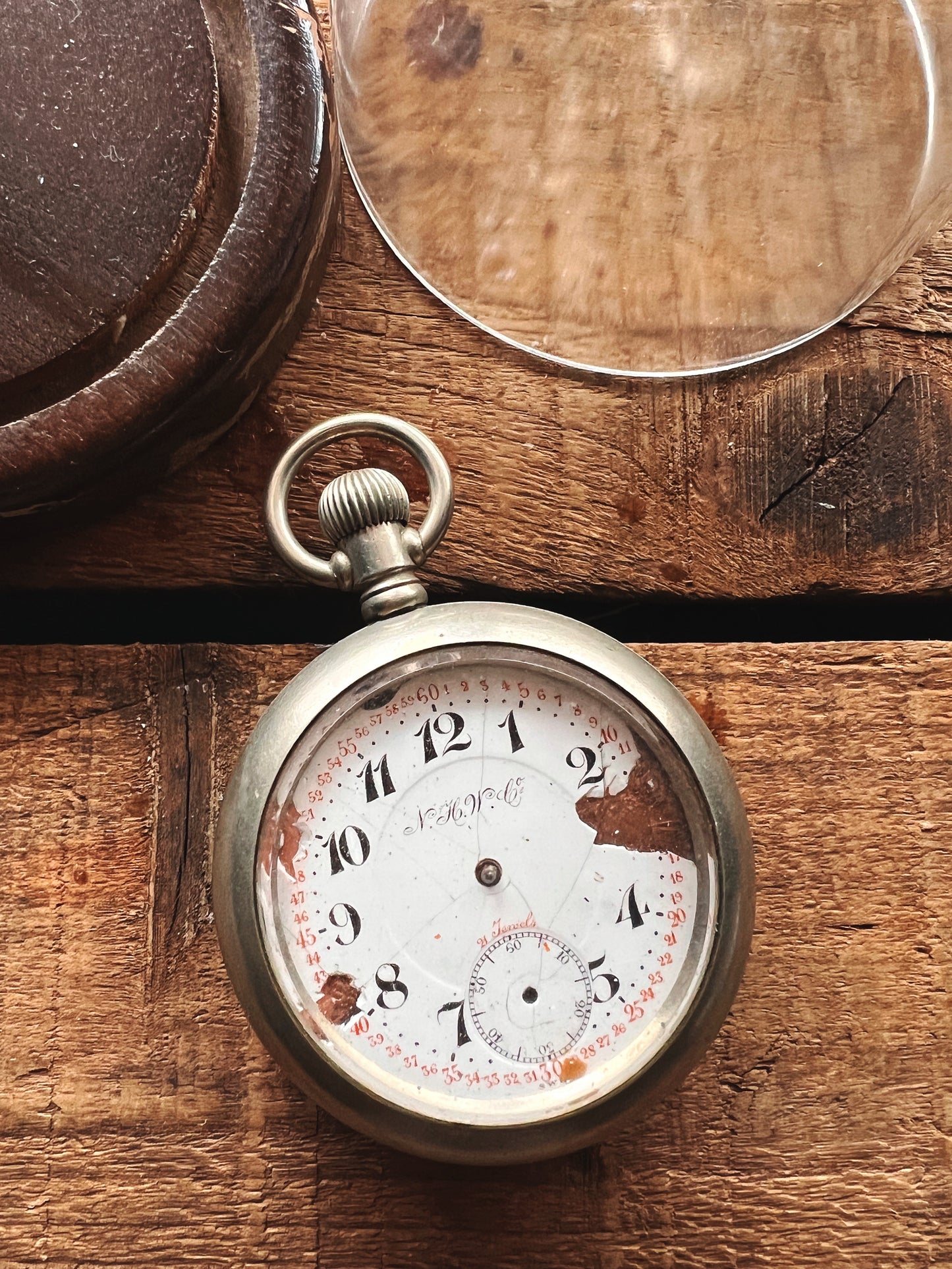 Vintage Engraved Pocket Watch in Cloche