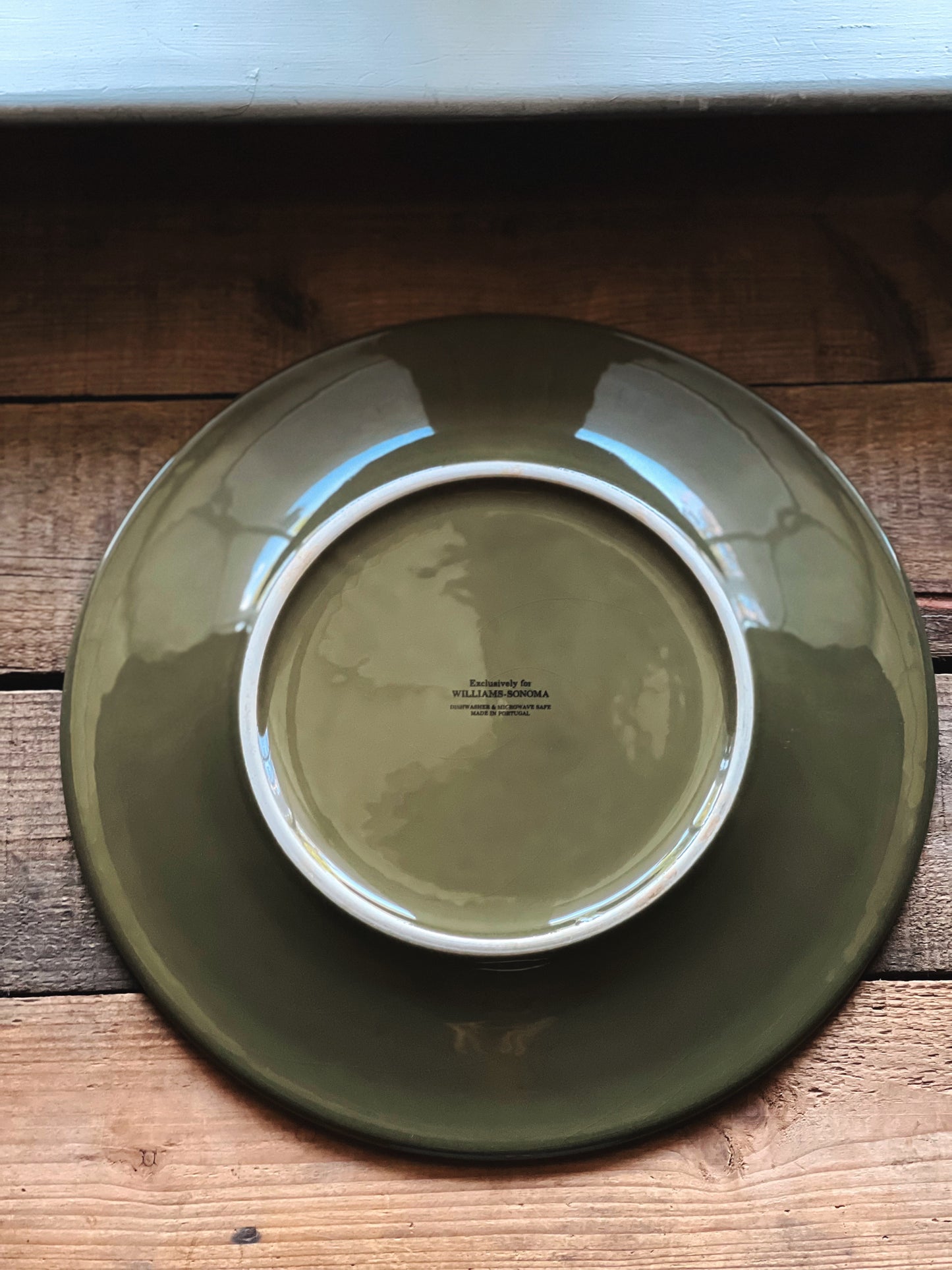 Williams Sonoma Portugal Green Dinner Plate