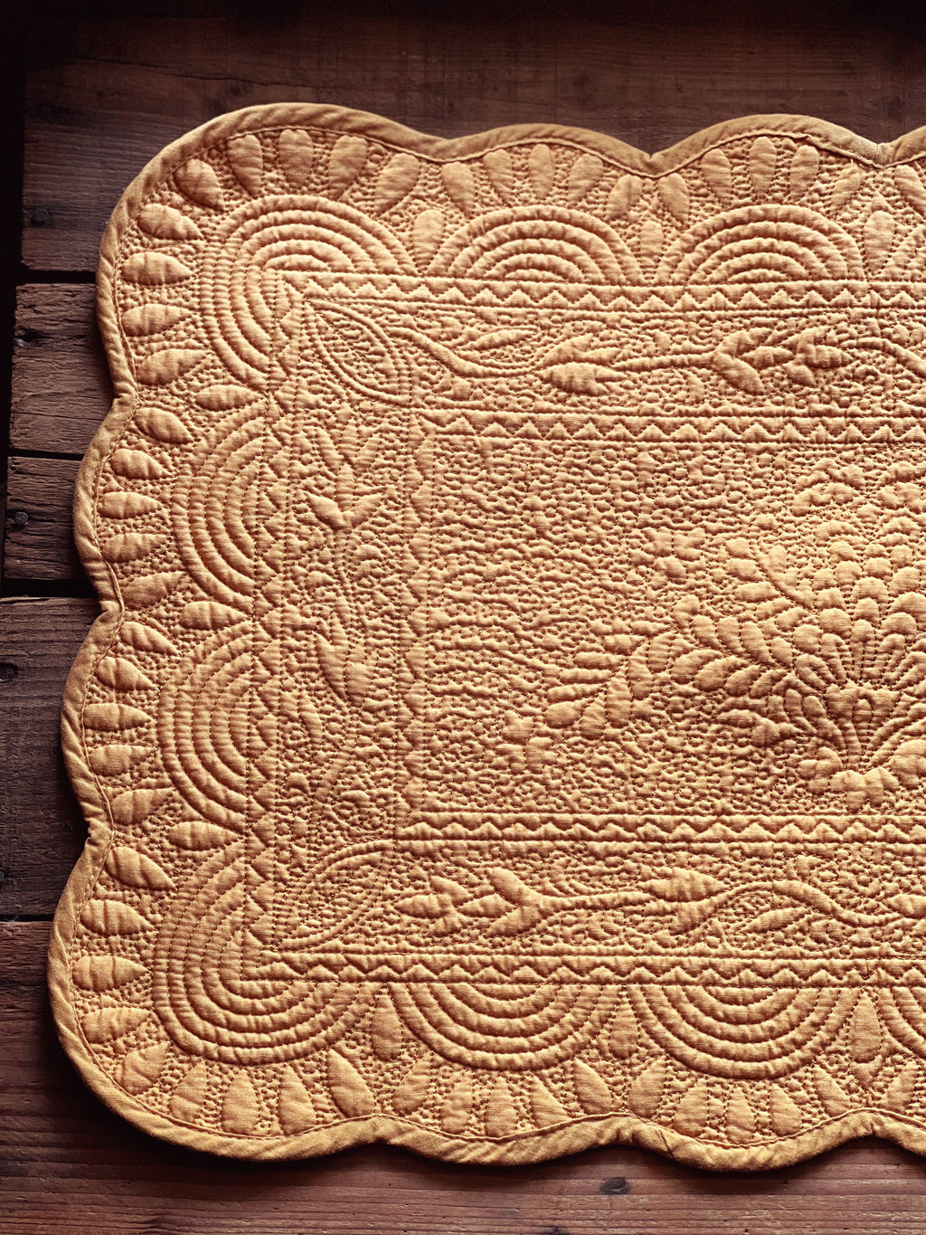 Set of 6 Vintage Quilted Placemats