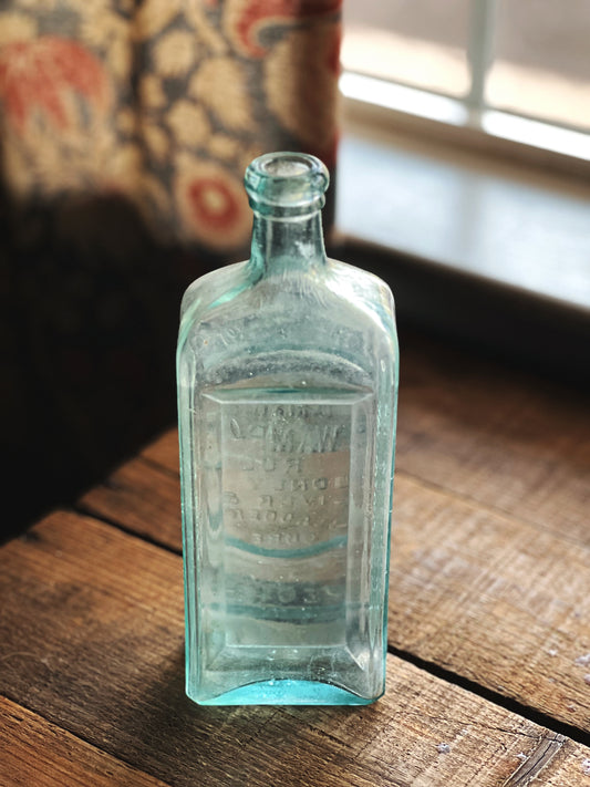 Vintage Blue Glass Kilmer's Swamp Root Medicine Bottle Pharmacy Bottle