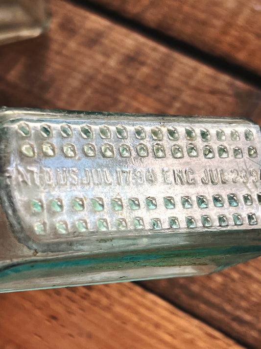 Vintage Pair of Small Glass Pharmacy Bottles