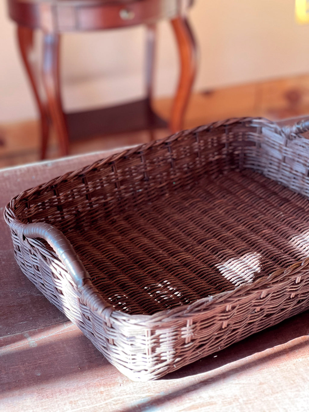 Vintage Woven Serving Tray