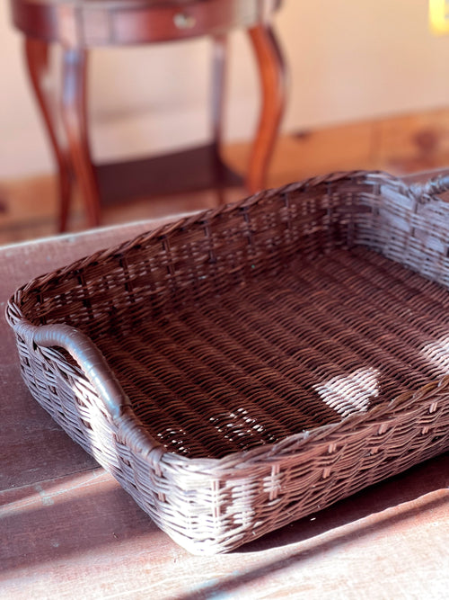 Vintage Woven Serving Tray