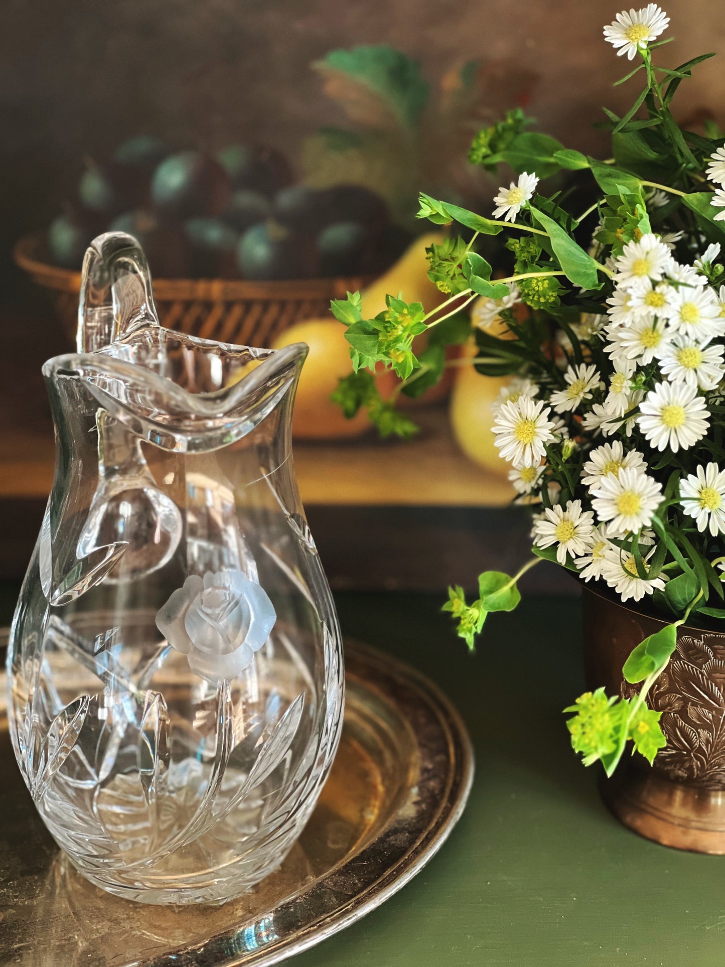 Vintage Cut Glass Pitcher