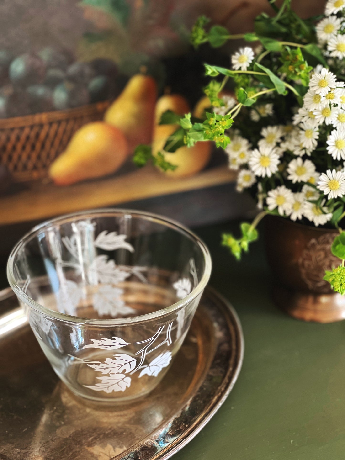 Vintage Glass Ice Bucket