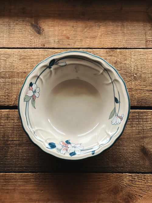 Vintage Epoch Korea Apple Blossom Coupe Cereal Bowl