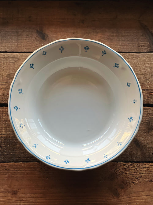 Vintage Hand Painted Ceramic Stenciled Serving Bowl