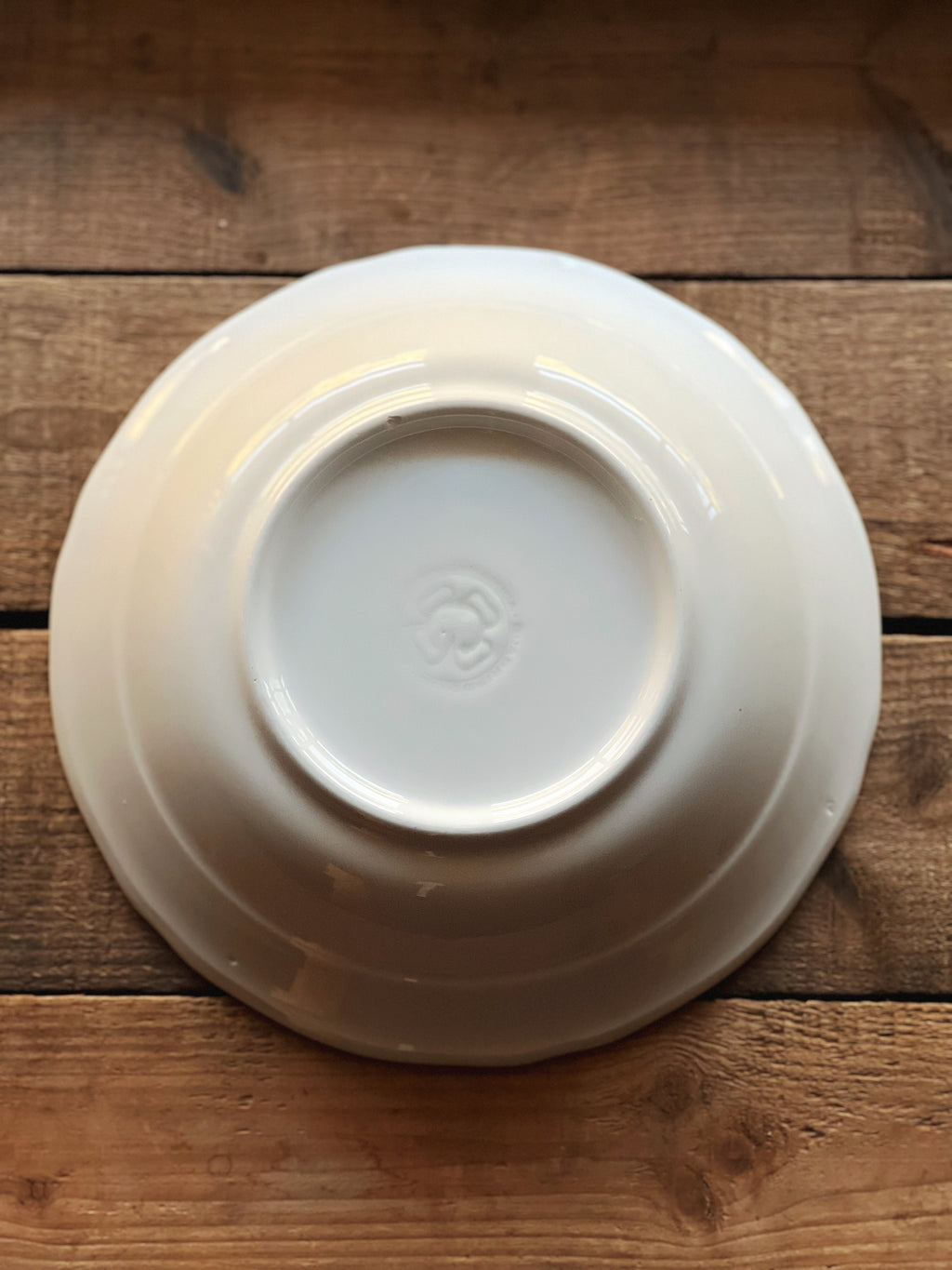 Vintage Hand Painted Ceramic Stenciled Serving Bowl