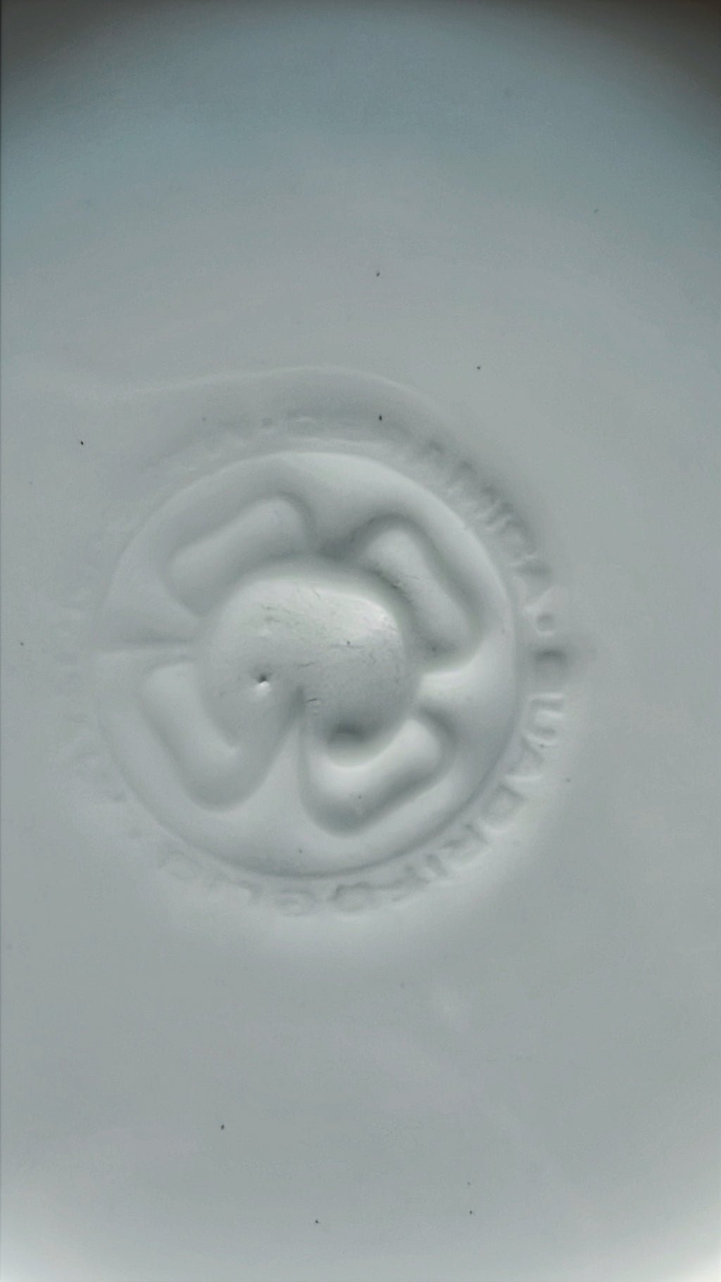 Large Vintage Hand Painted Ceramic Stenciled Serving Bowl