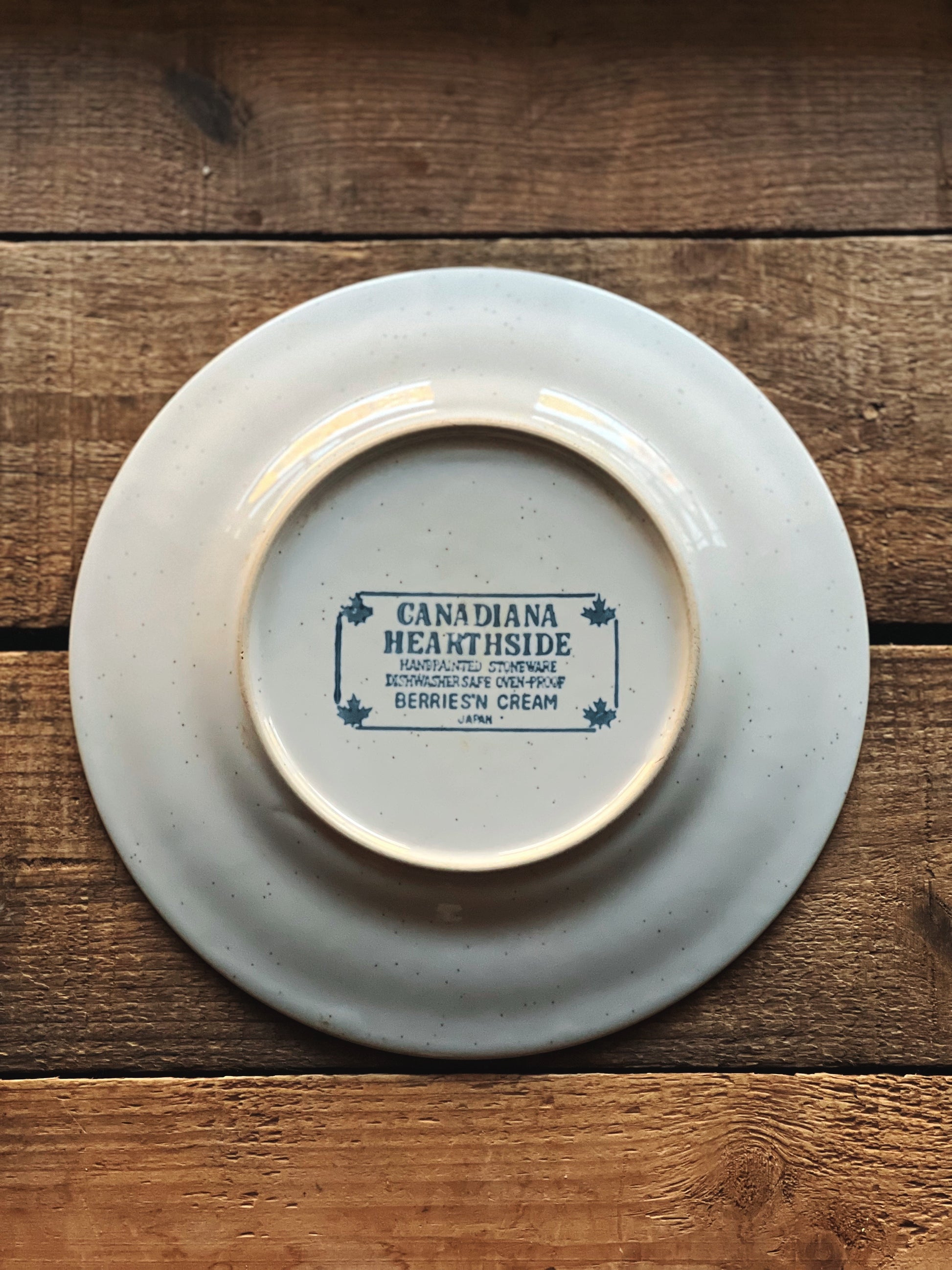 Vintage Pair of Canadiana Hearthside Berries & Cream Salad Plates