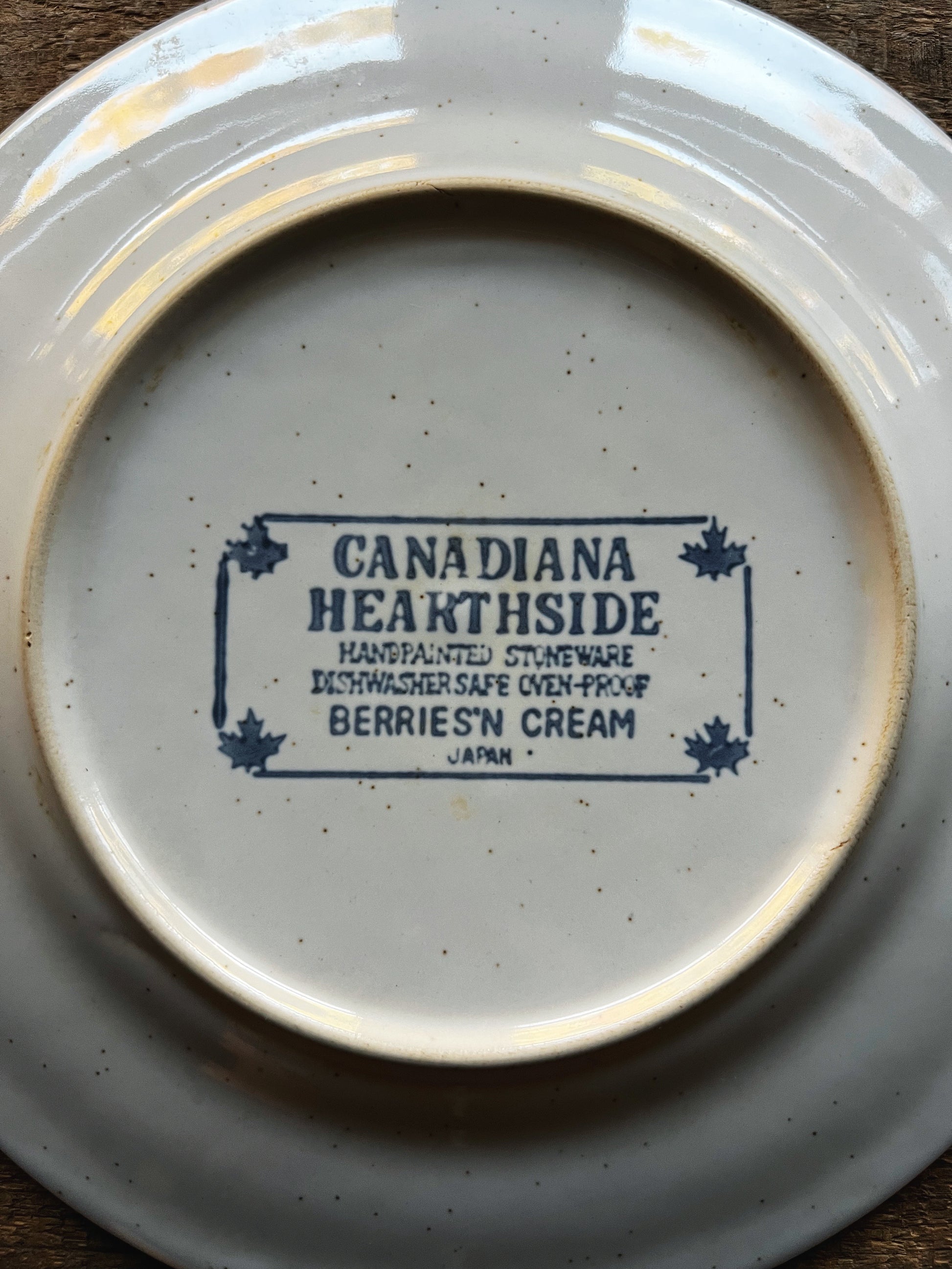 Vintage Pair of Canadiana Hearthside Berries & Cream Salad Plates