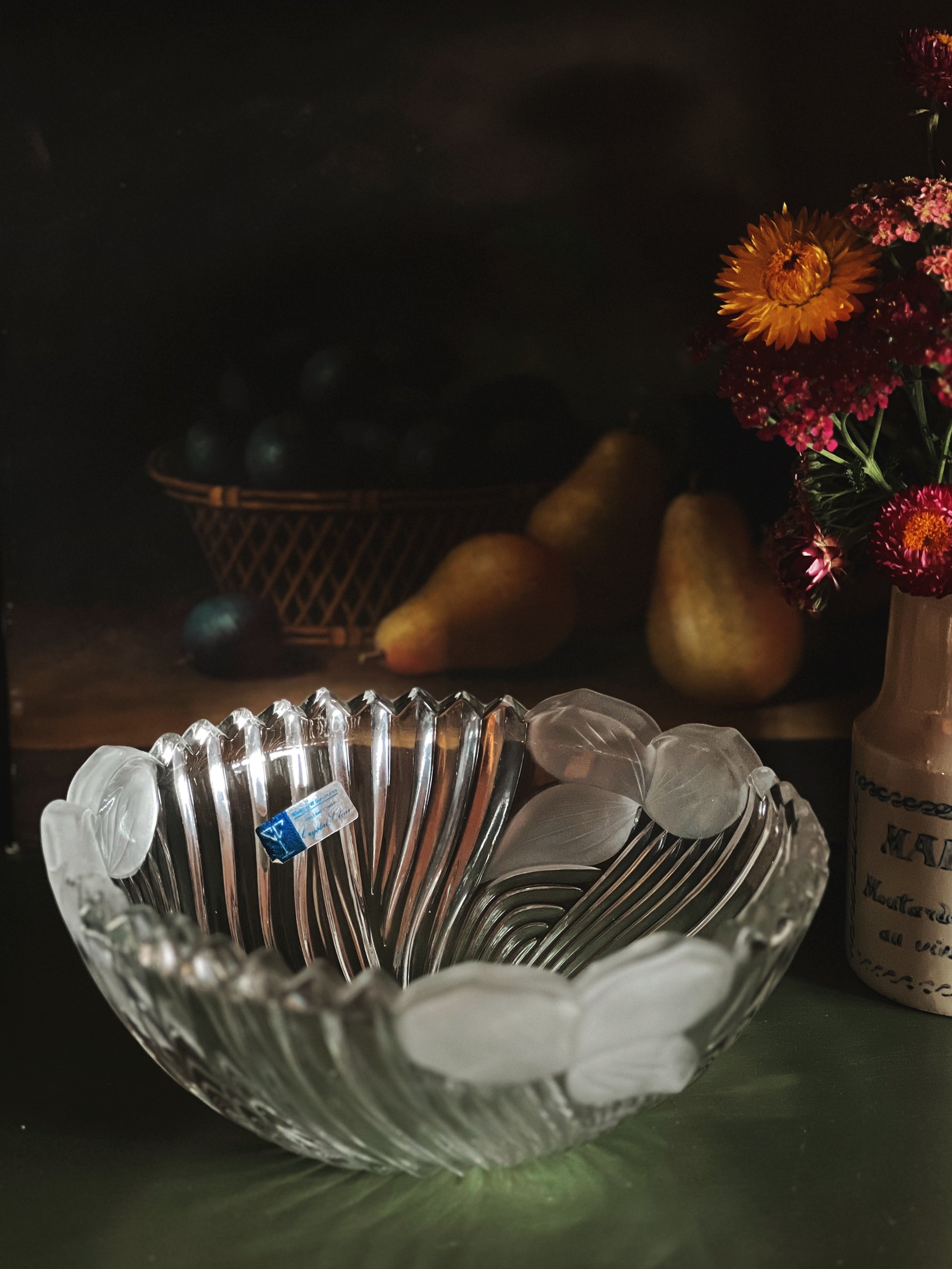 Vintage West German Crystal Serving Bowl
