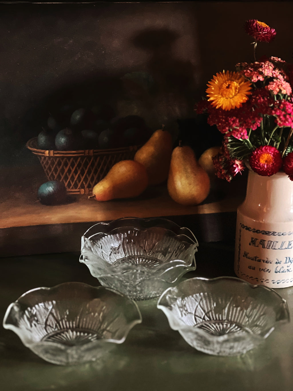 Vintage Jeannette Glass Iris & Herringbone Sauce Bowl