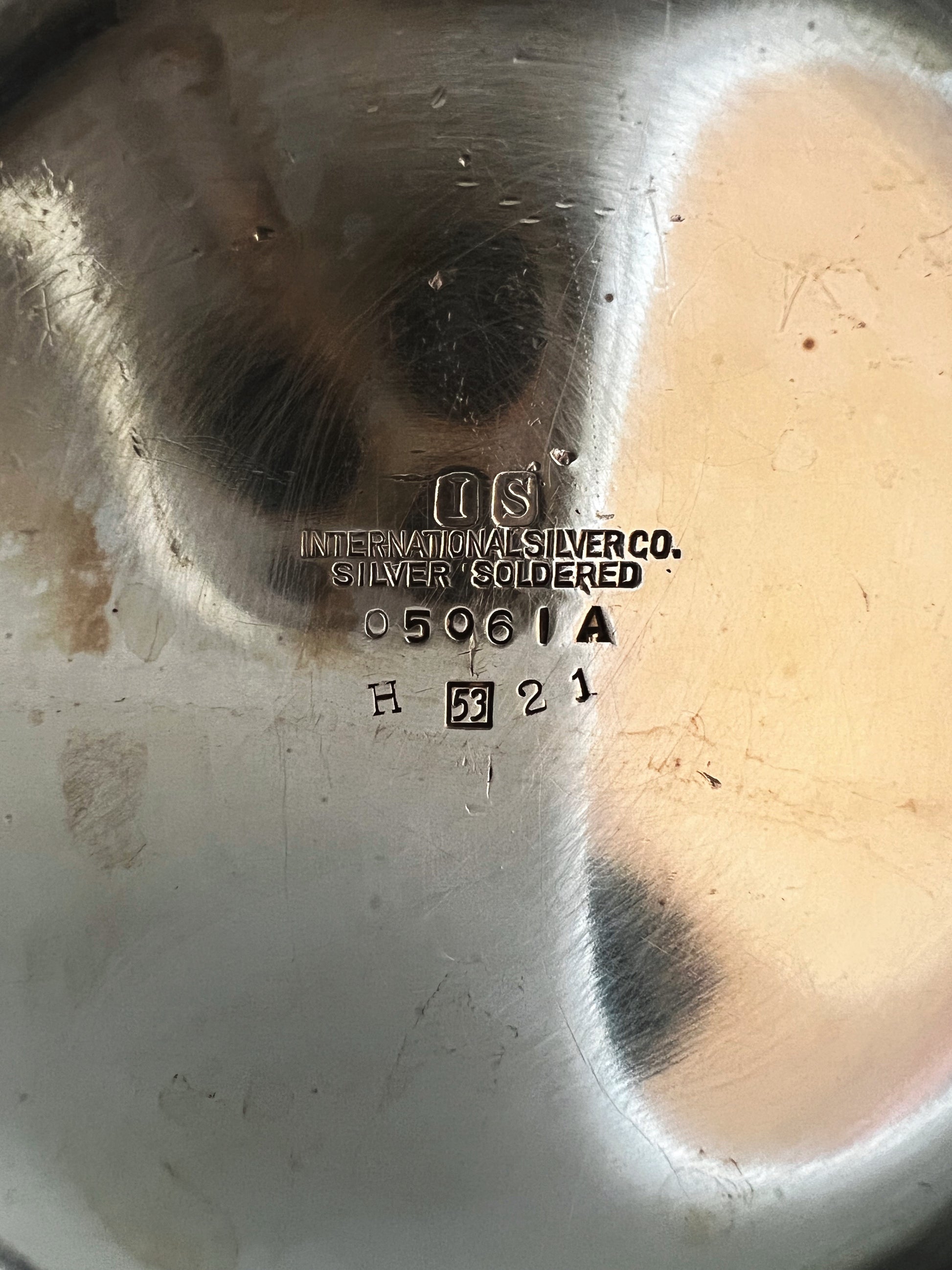 Vintage International Silver Pennsylvania Railroad Glass & Silver Pitcher