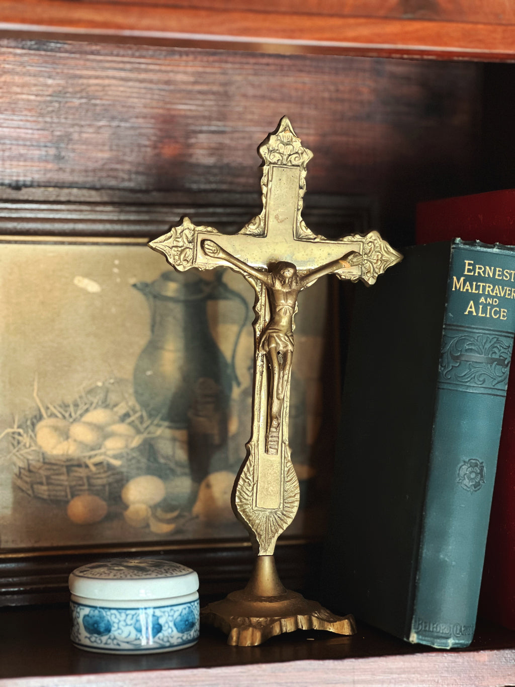 Vintage Brass Religious Icon