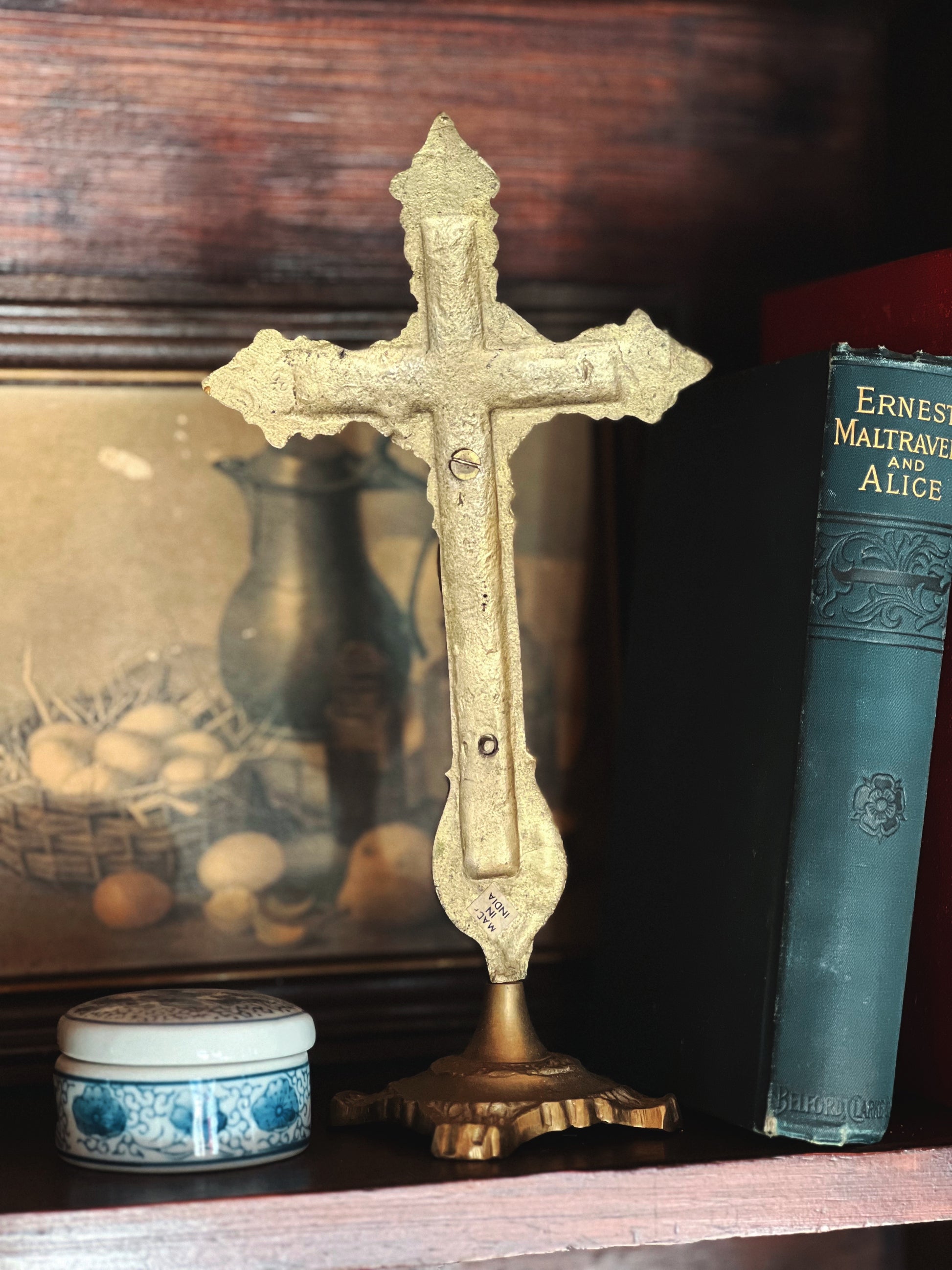 Vintage Brass Religious Icon