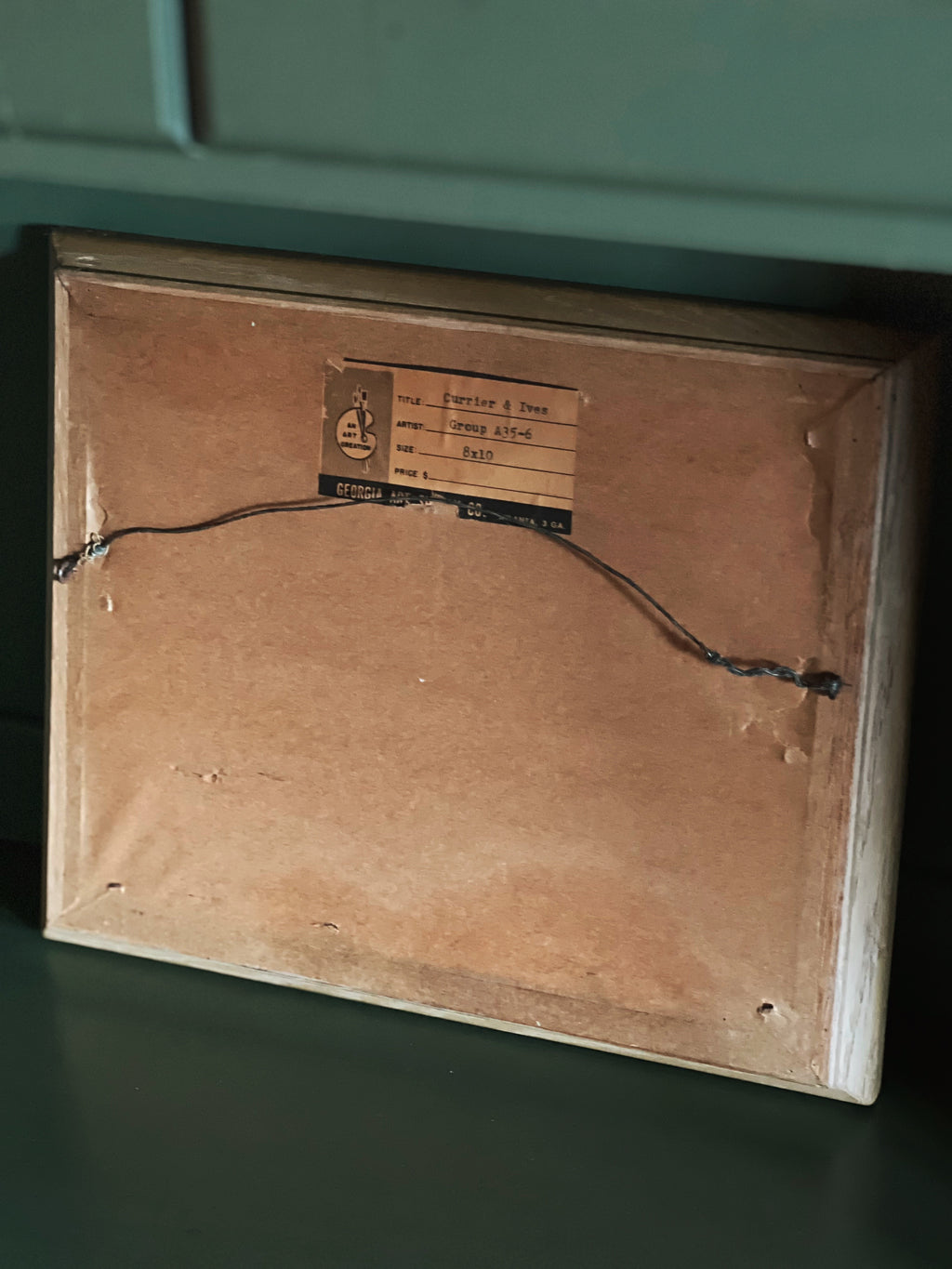 Vintage Framed Print Currier & Ives American Homestead Winter