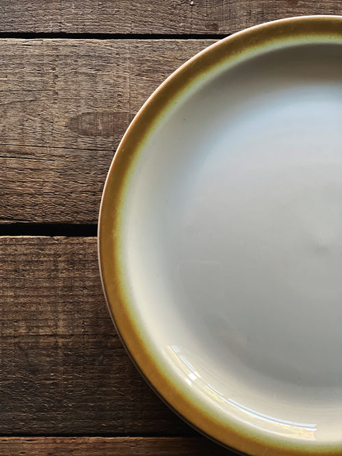 Vintage Buffalo China Golden Rim Luncheon Plate