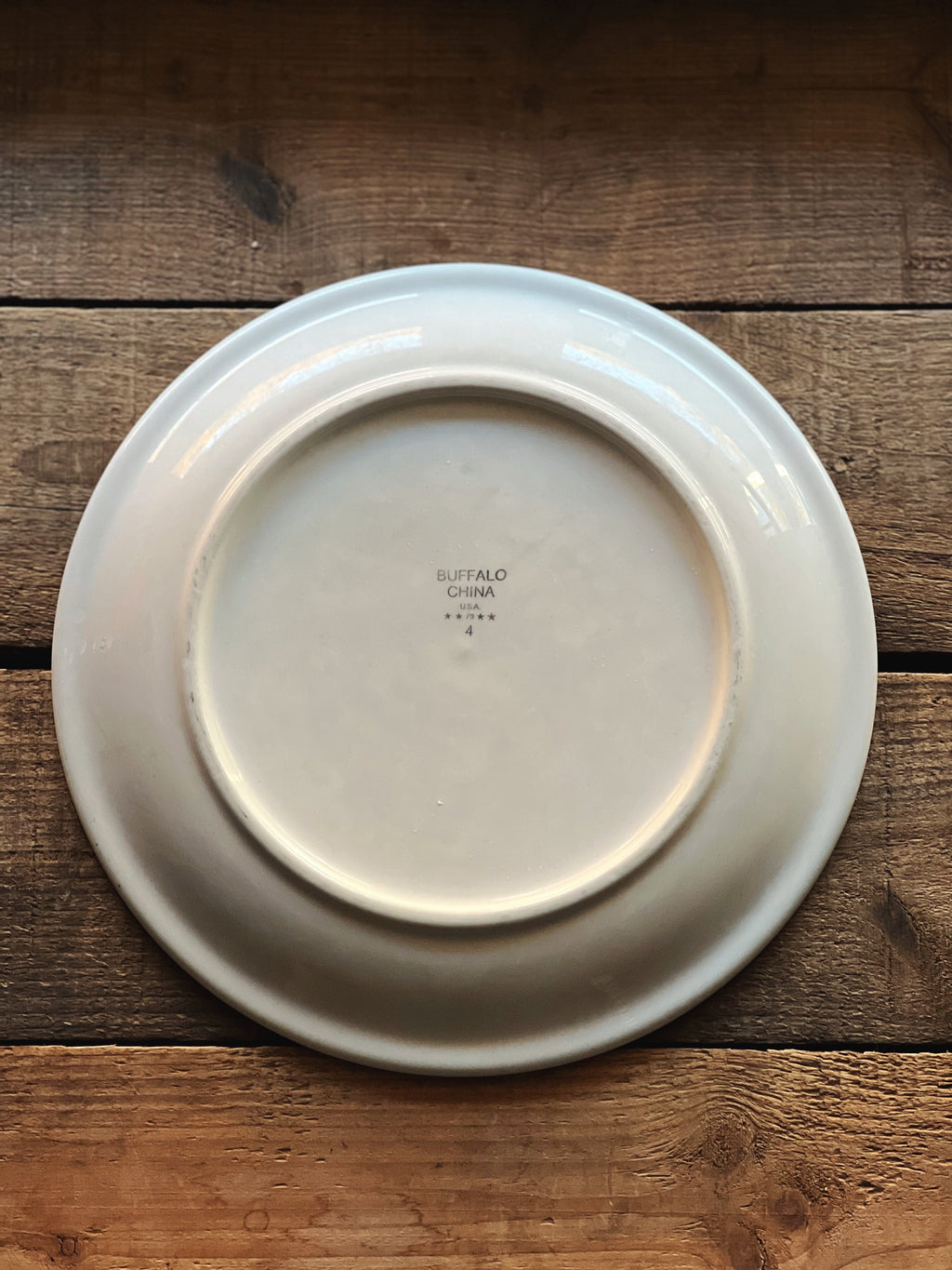 Vintage Buffalo China Golden Rim Luncheon Plate