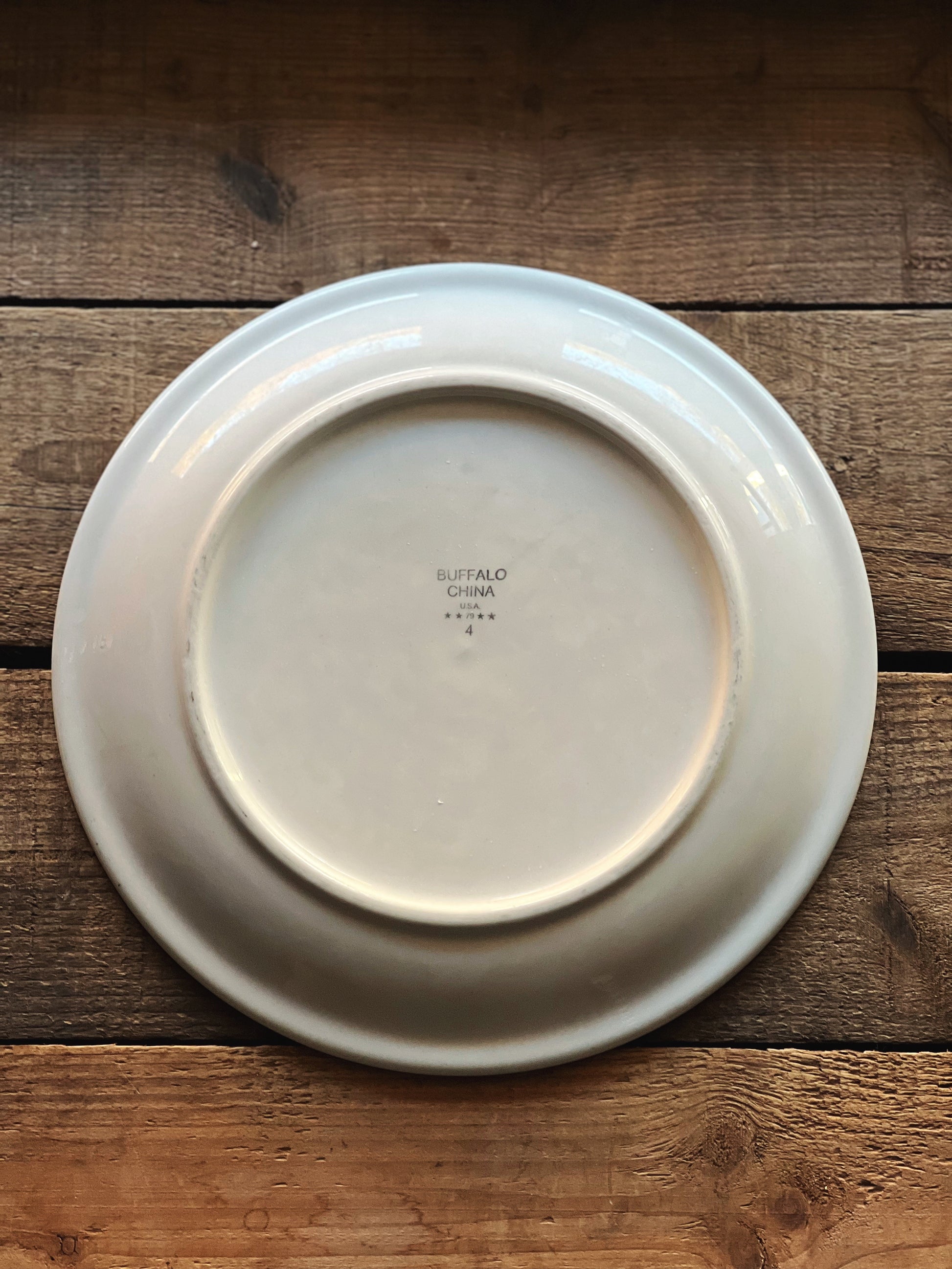 Vintage Buffalo China Golden Rim Luncheon Plate