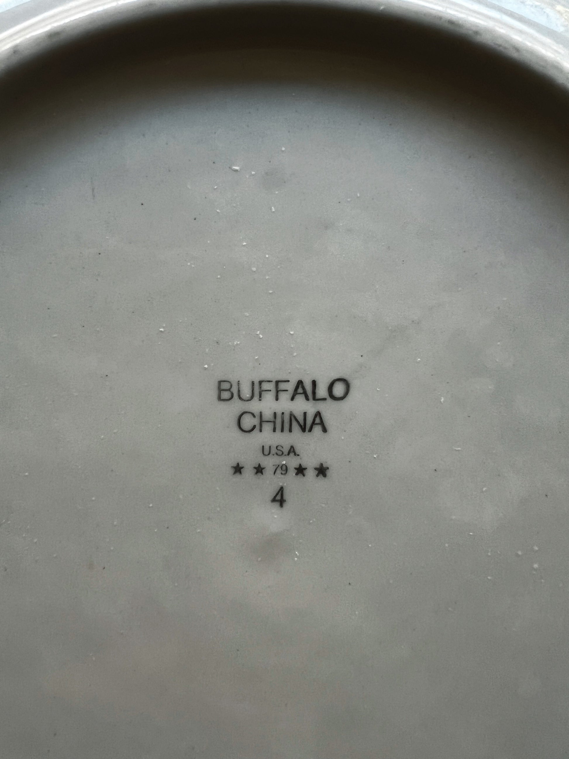 Vintage Buffalo China Golden Rim Luncheon Plate