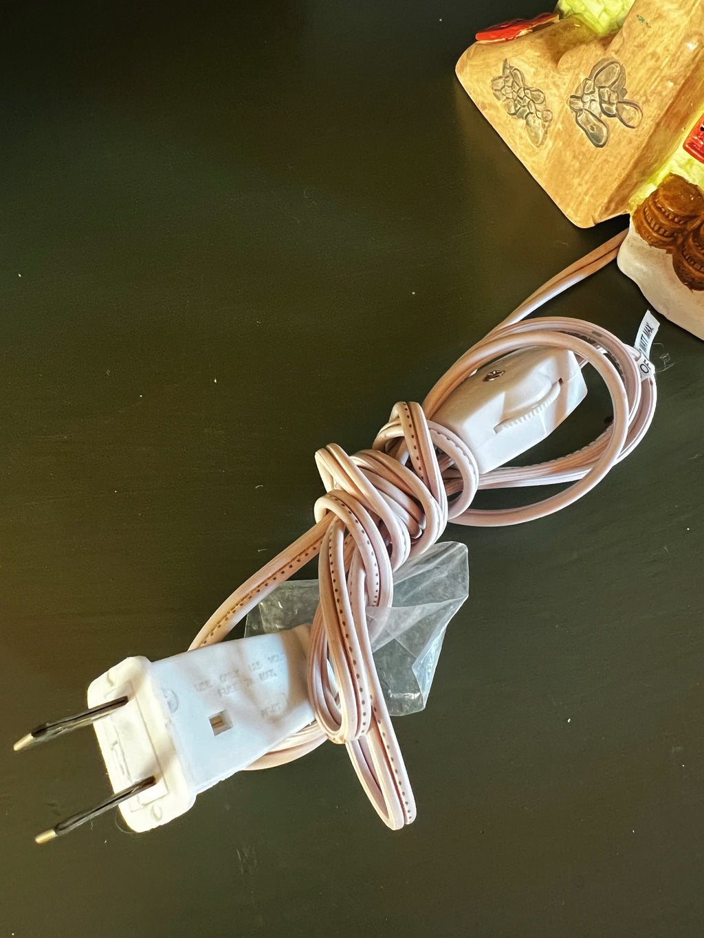 Vintage Light Up Christmas Village Red Roof Cottage