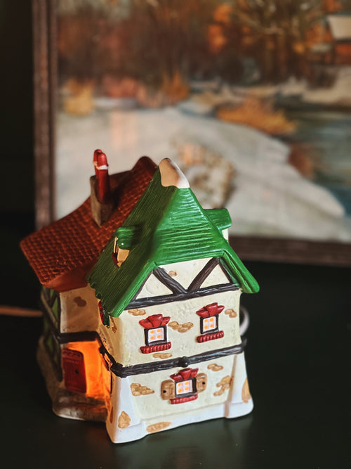 Vintage Light Up Christmas Village The Doctor's Office / Pharmacy