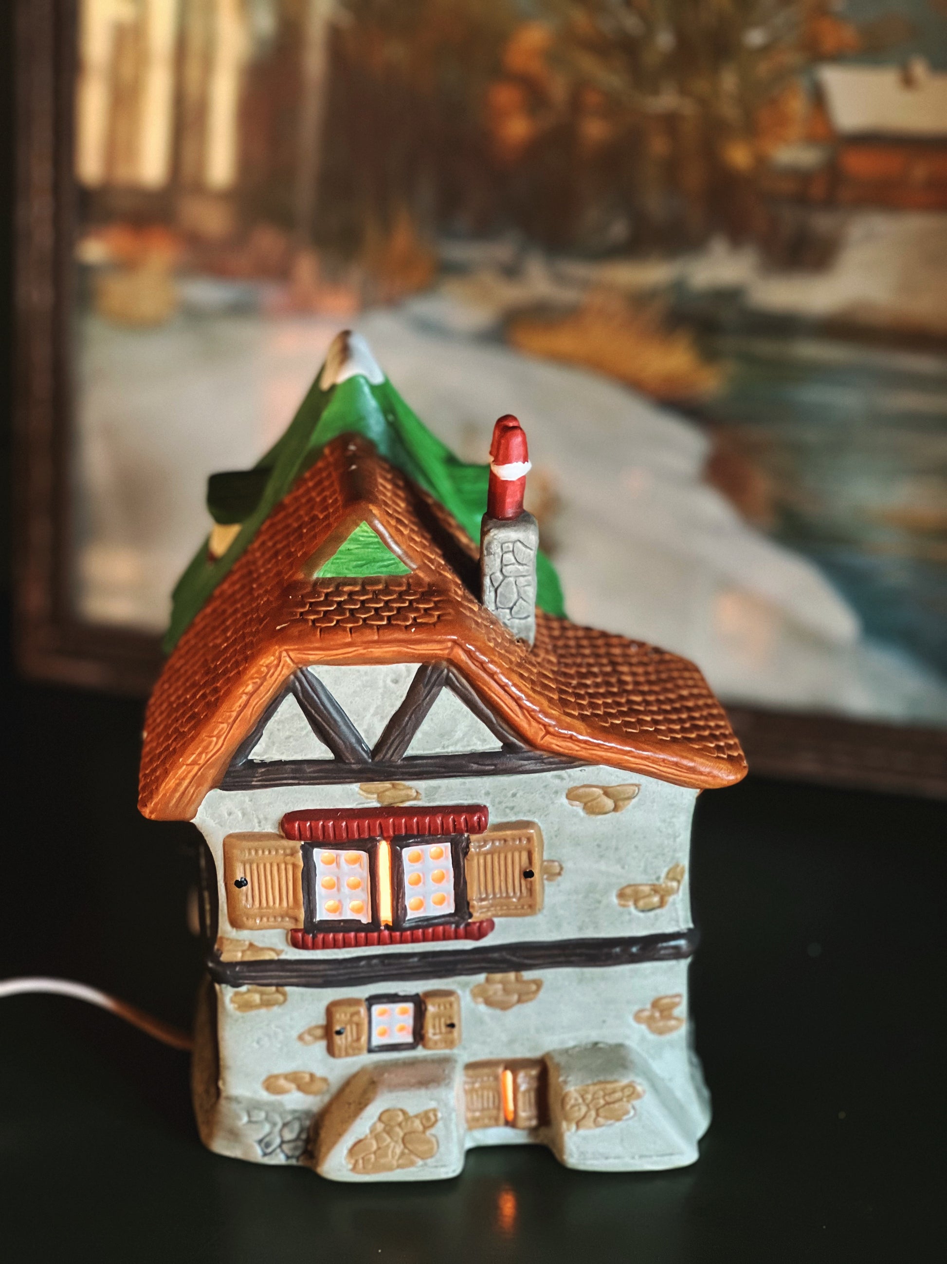 Vintage Light Up Christmas Village The Doctor's Office / Pharmacy