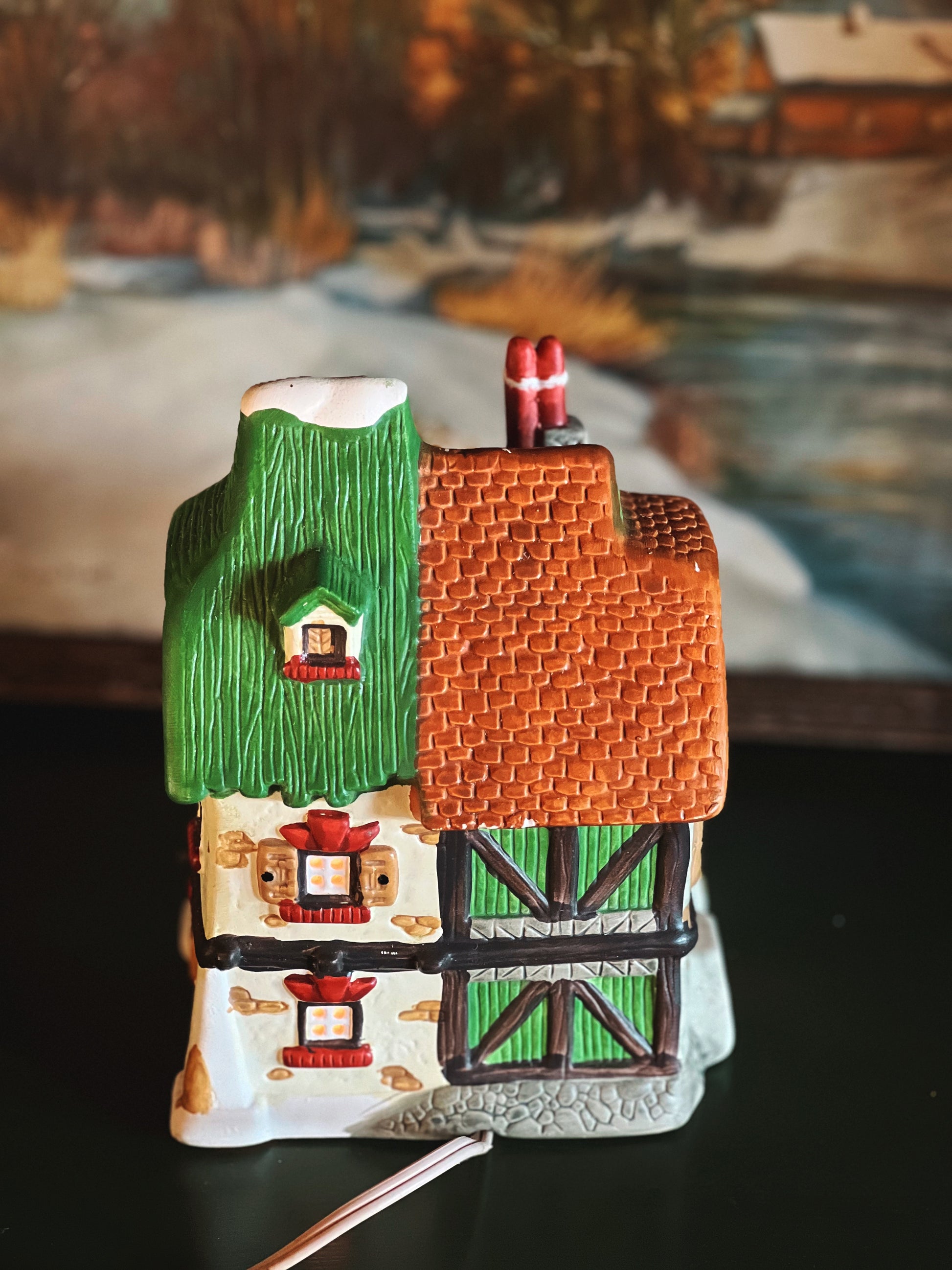 Vintage Light Up Christmas Village The Doctor's Office / Pharmacy