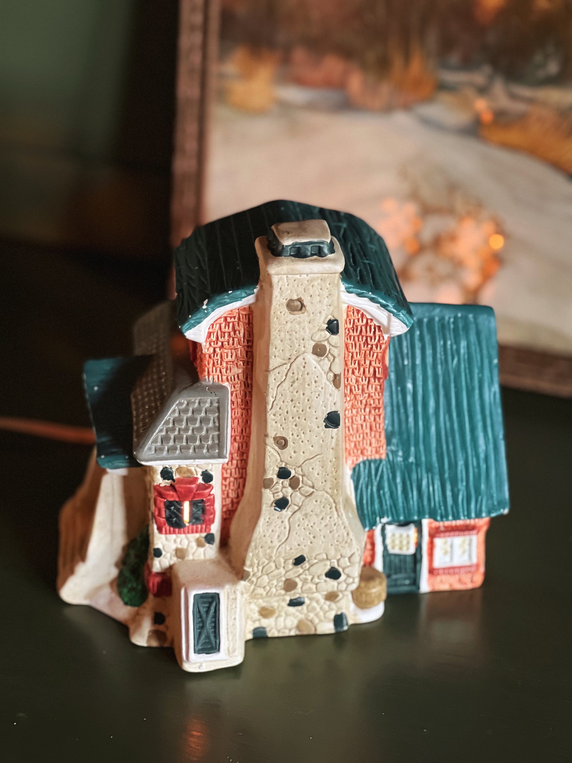 Vintage Light Up Christmas Village The Stone House