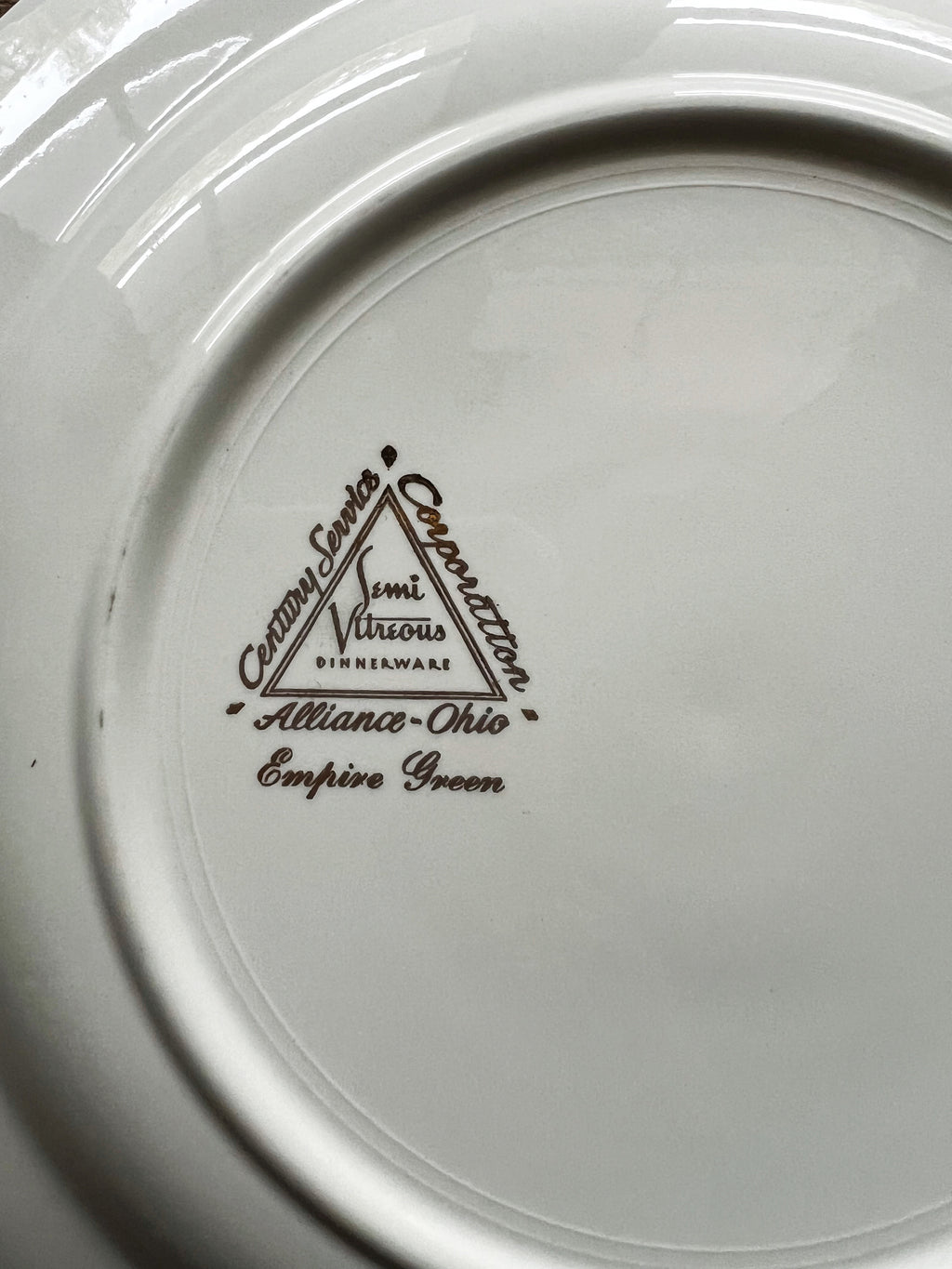 Vintage Homer Laughlin Empire Green Dinner Plate