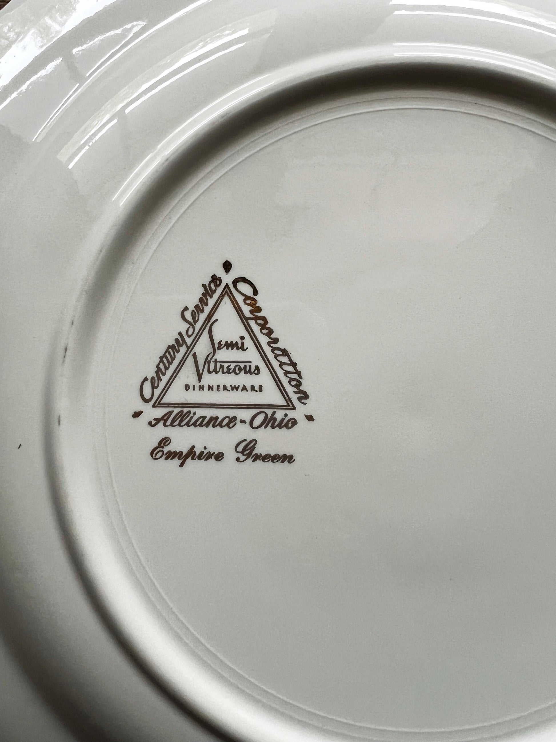 Vintage Homer Laughlin Empire Green Dinner Plate