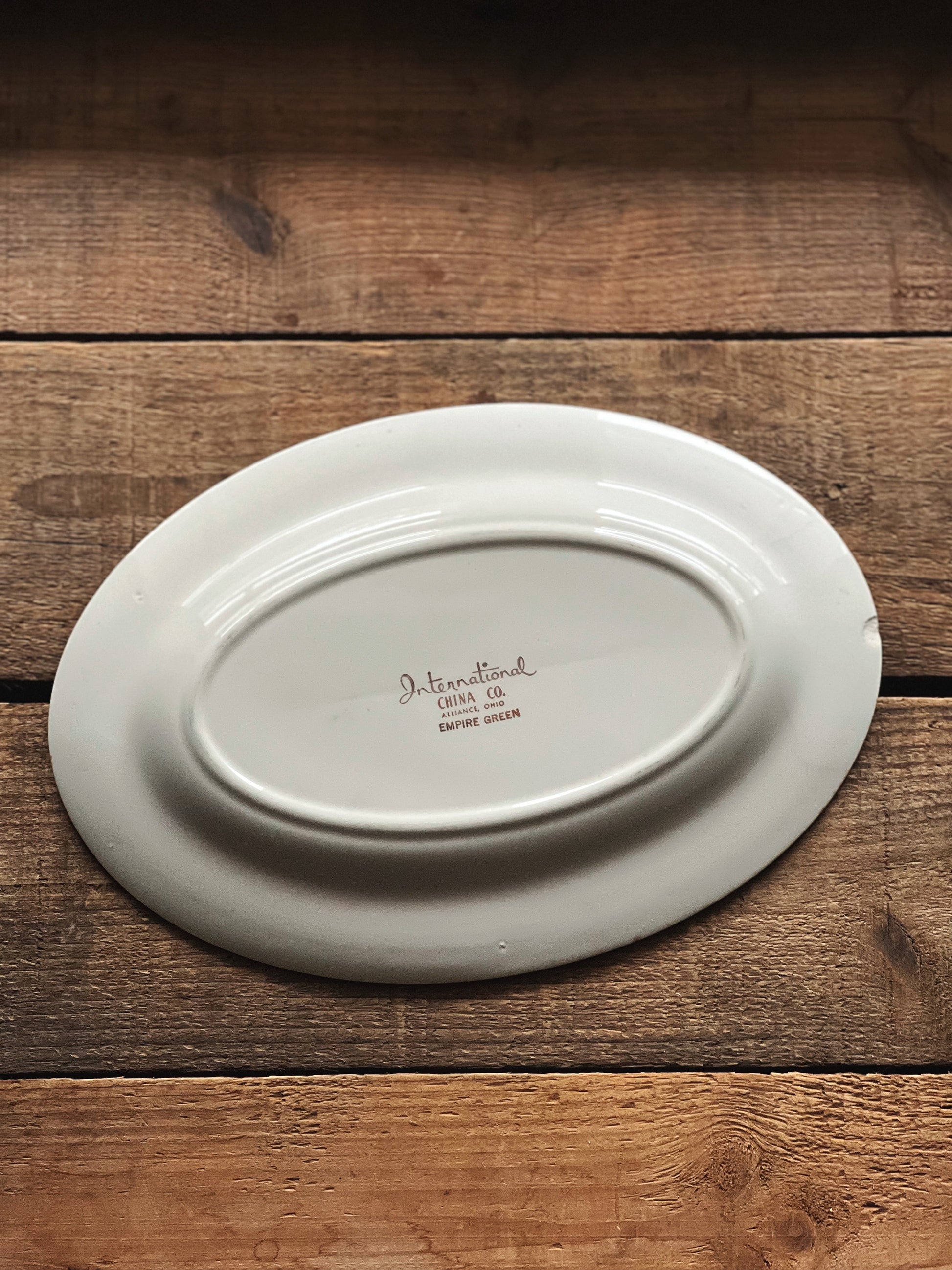 Vintage Homer Laughlin Empire Green Gravy Boat and Underplate