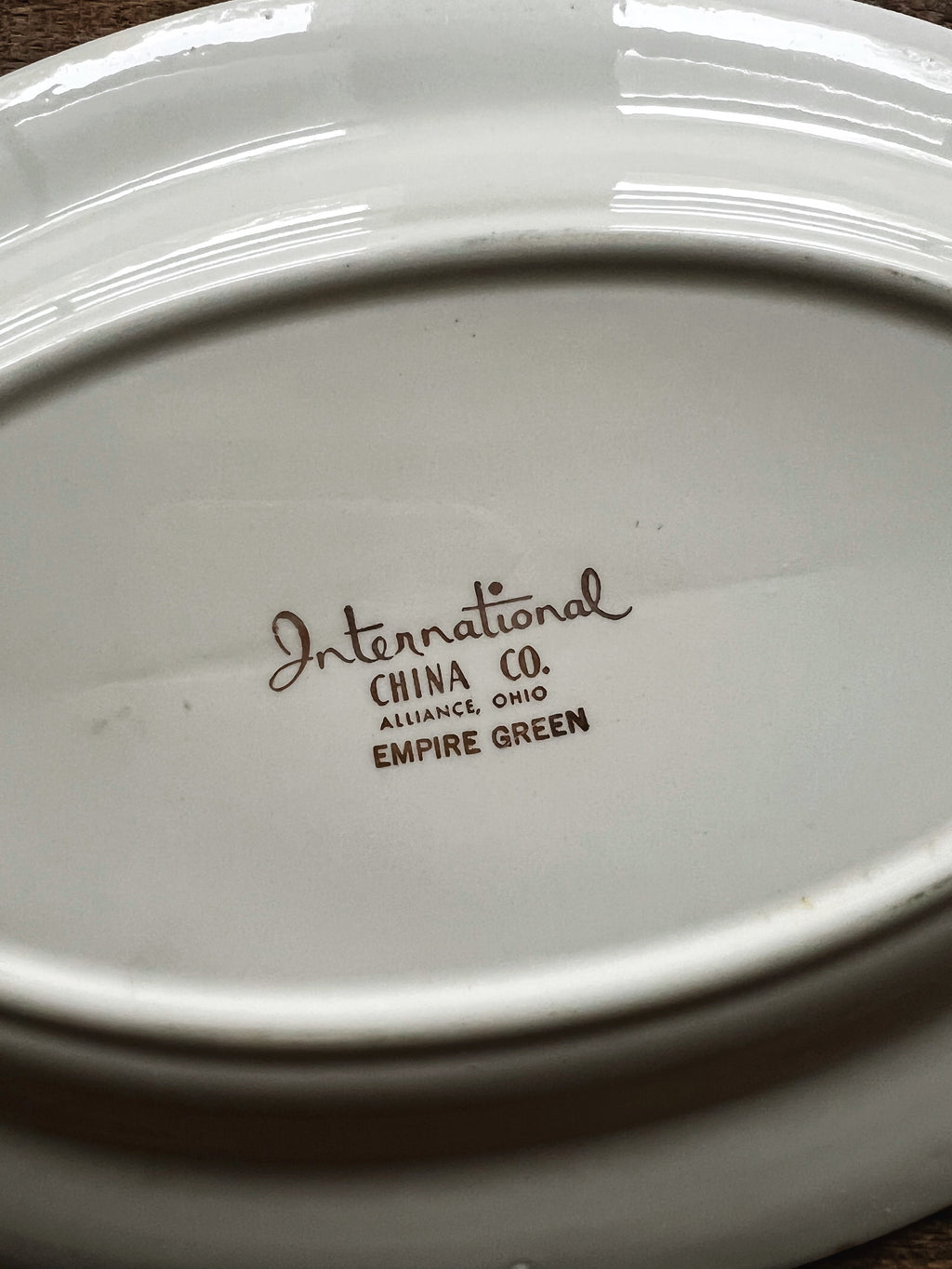 Vintage Homer Laughlin Empire Green Gravy Boat and Underplate