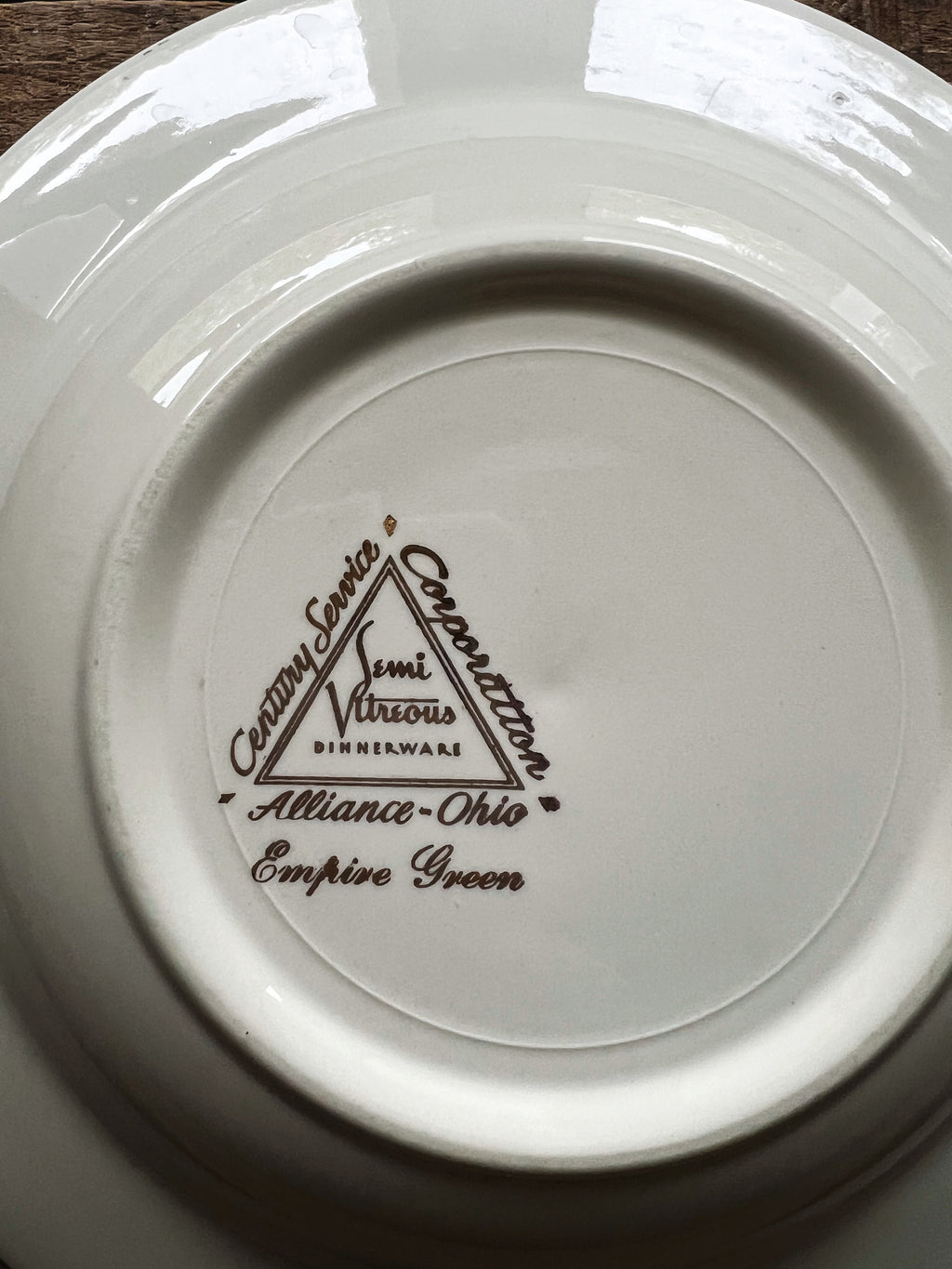 Vintage Homer Laughlin Empire Green Soup Bowl