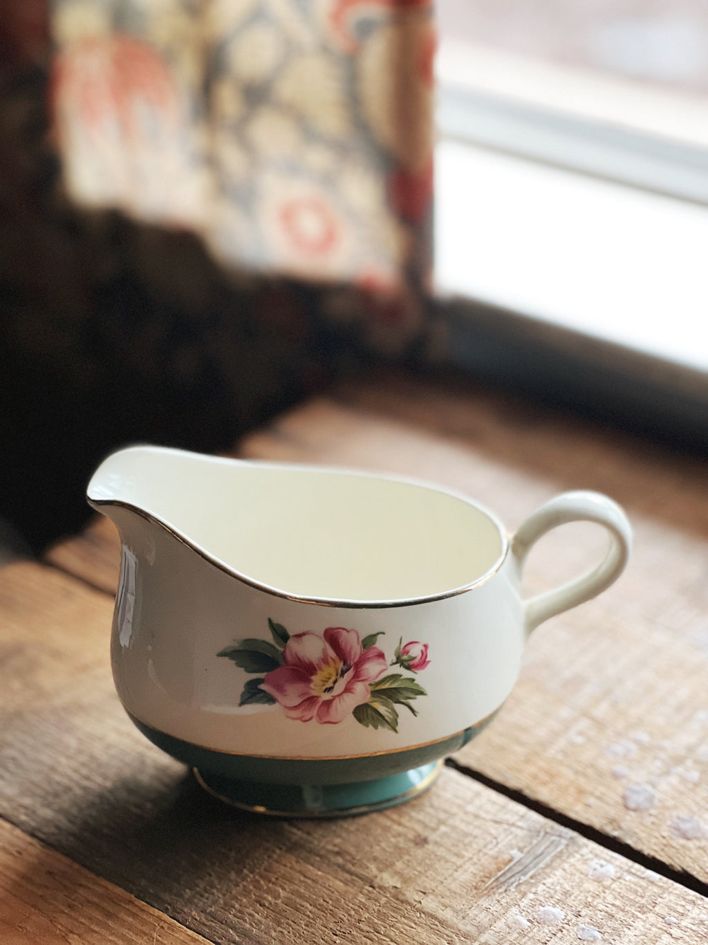 Vintage Homer Laughlin Empire Green Gravy Boat and Underplate