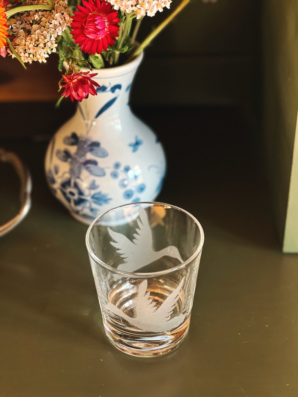 Vintage Gamebird Rocks Glass