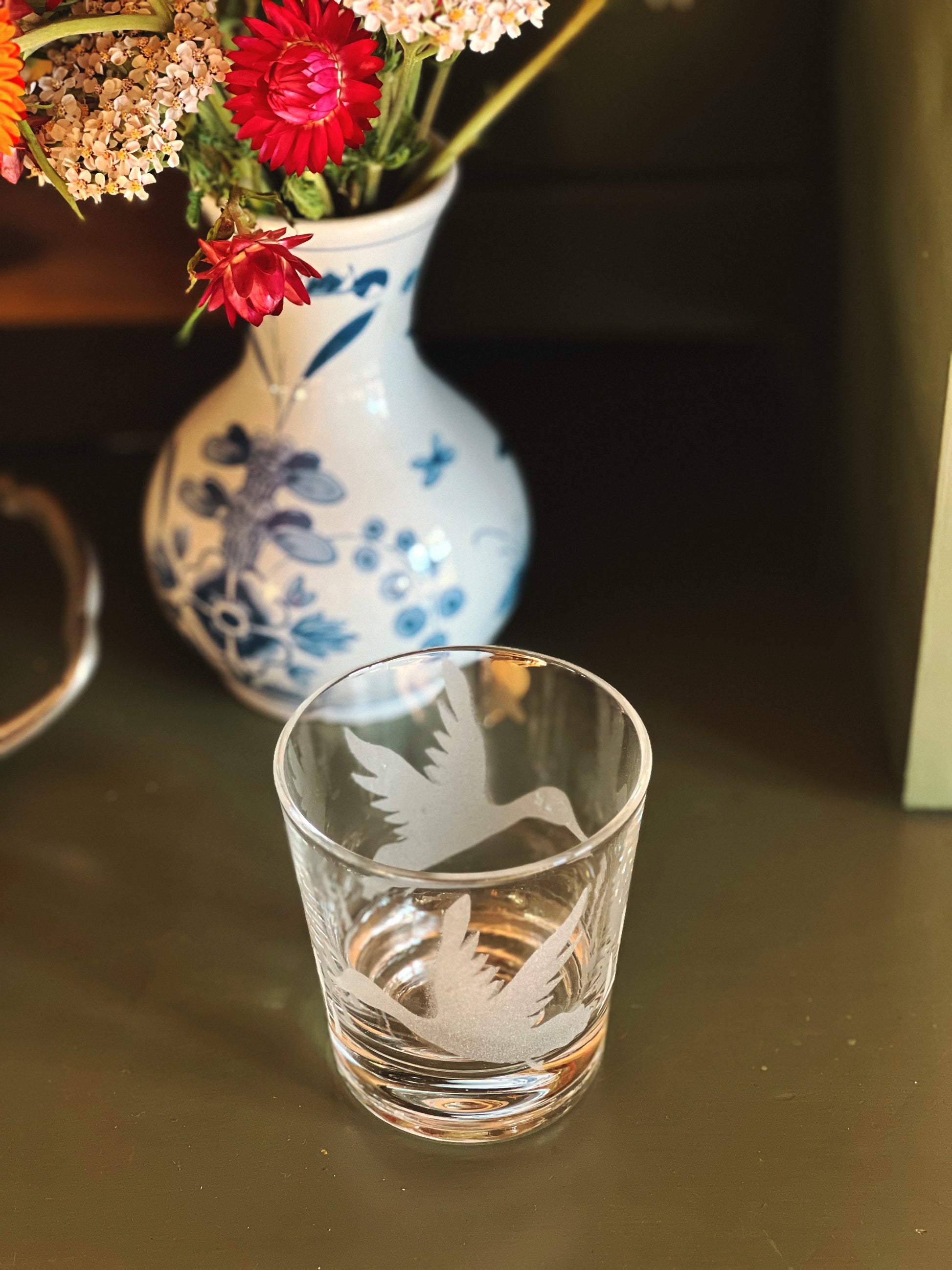 Vintage Gamebird Rocks Glass