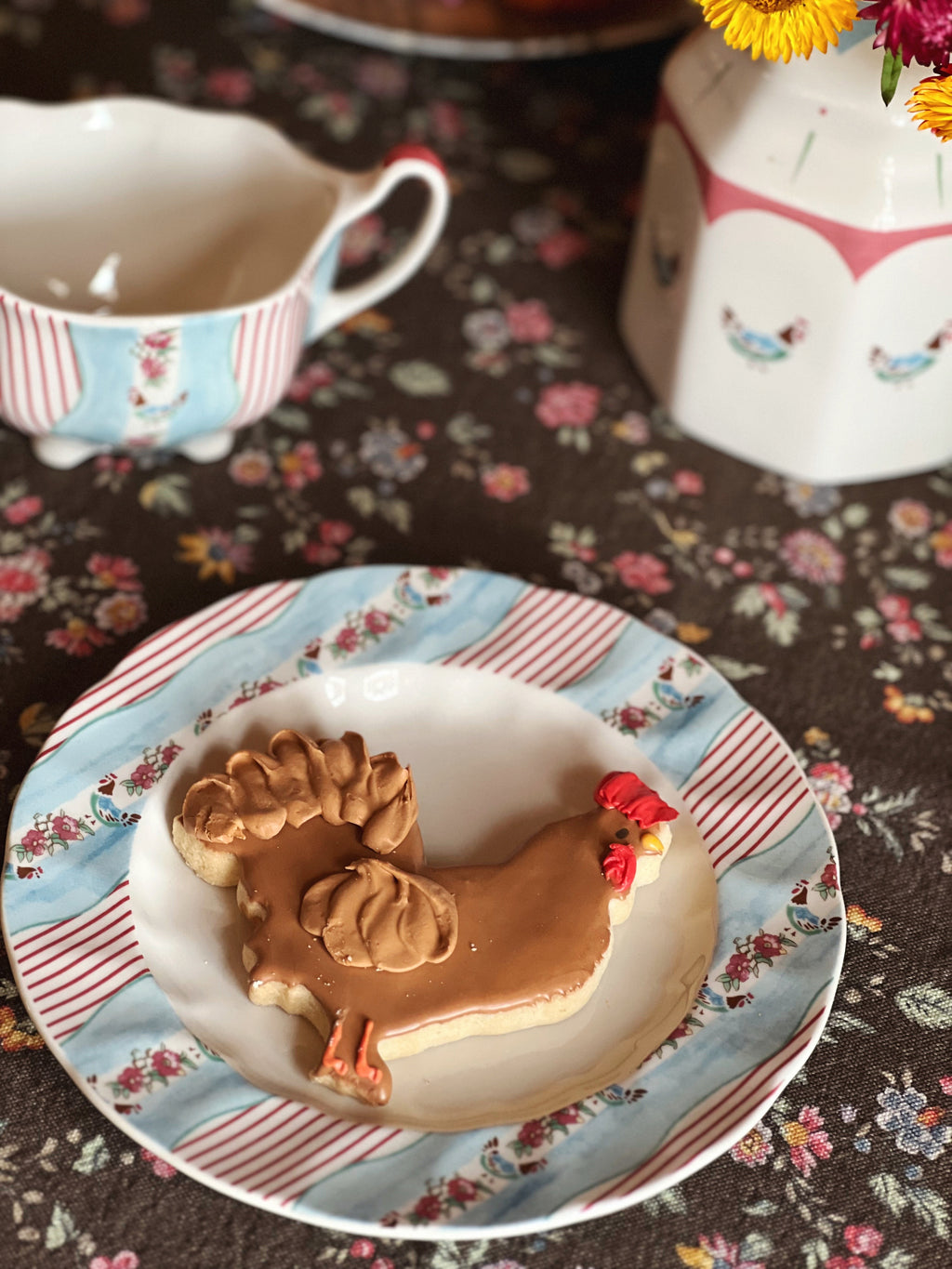 Vintage Johnson Brothers Farmhouse Chic Silky Stripe Creamer