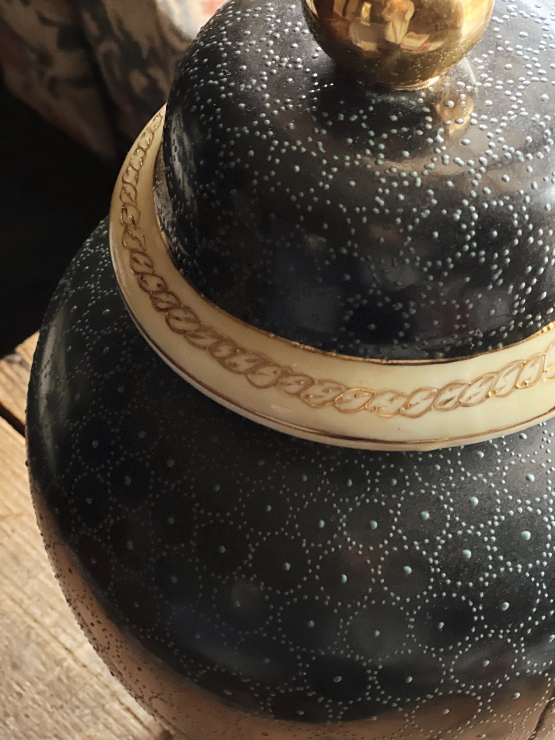 Vintage Hand Painted Ginger Jar