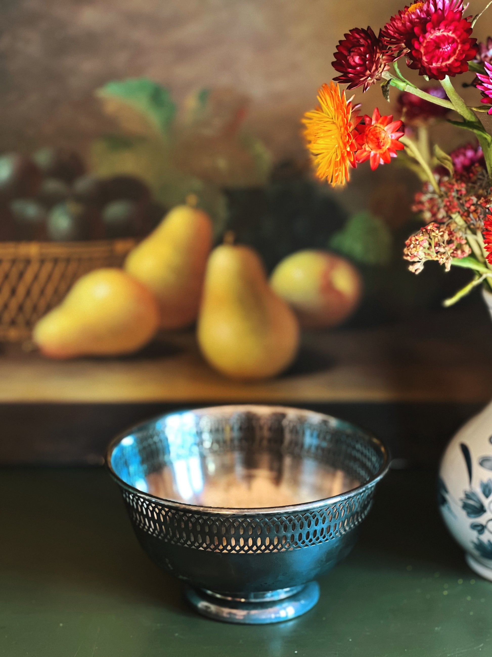 Vintage FB Rogers Silver on Copper Paul Revere Style Bowl